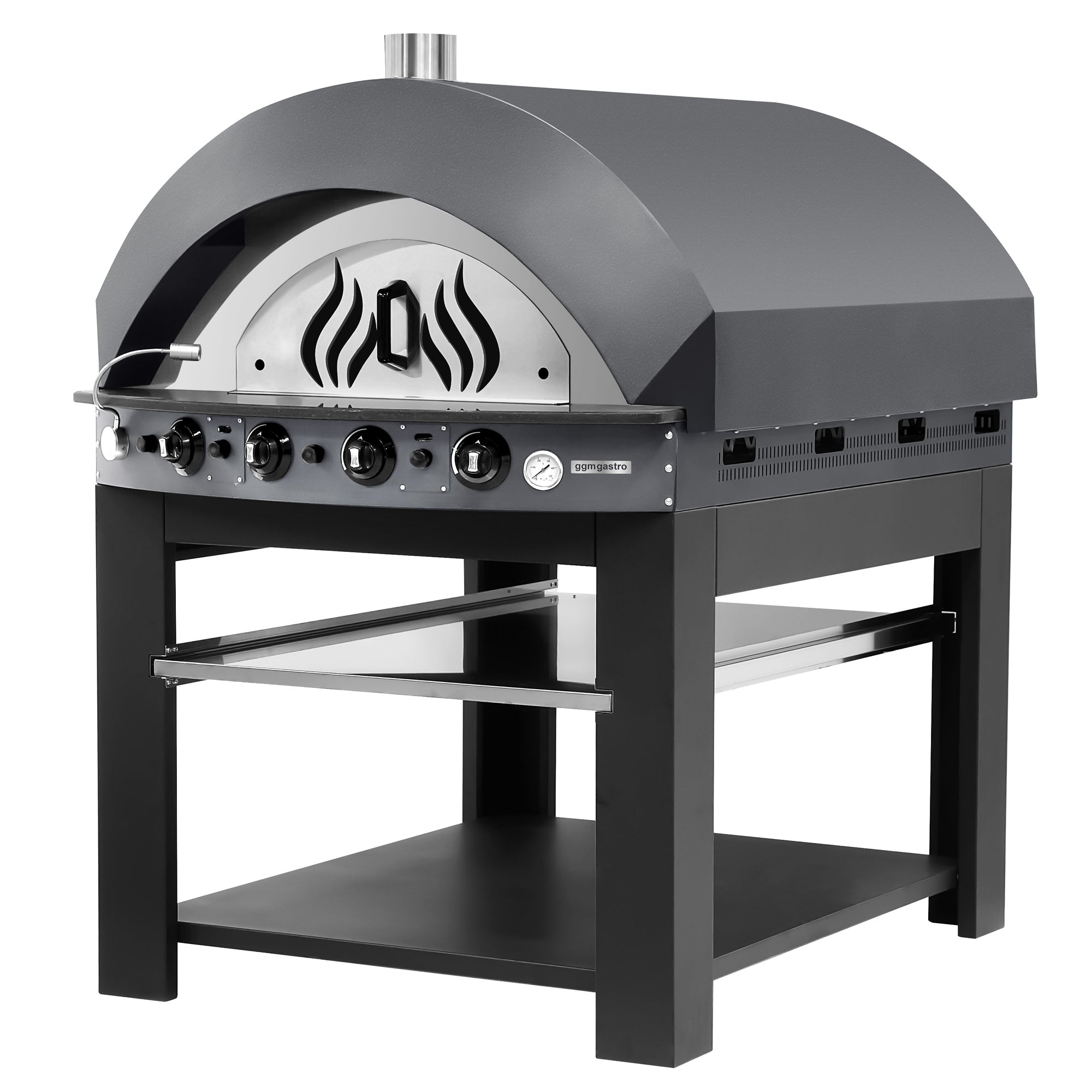 Gas pizza oven - Anthracite - with lower rack