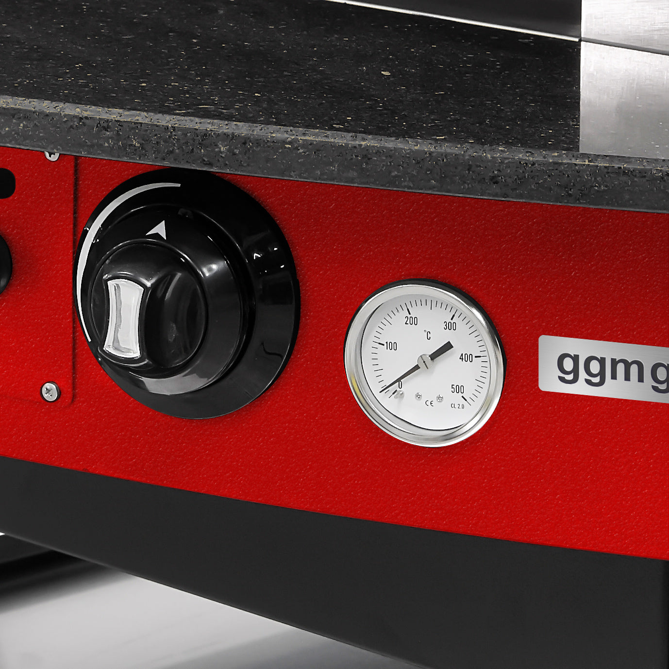 Gas pizza oven - red - with lower rack