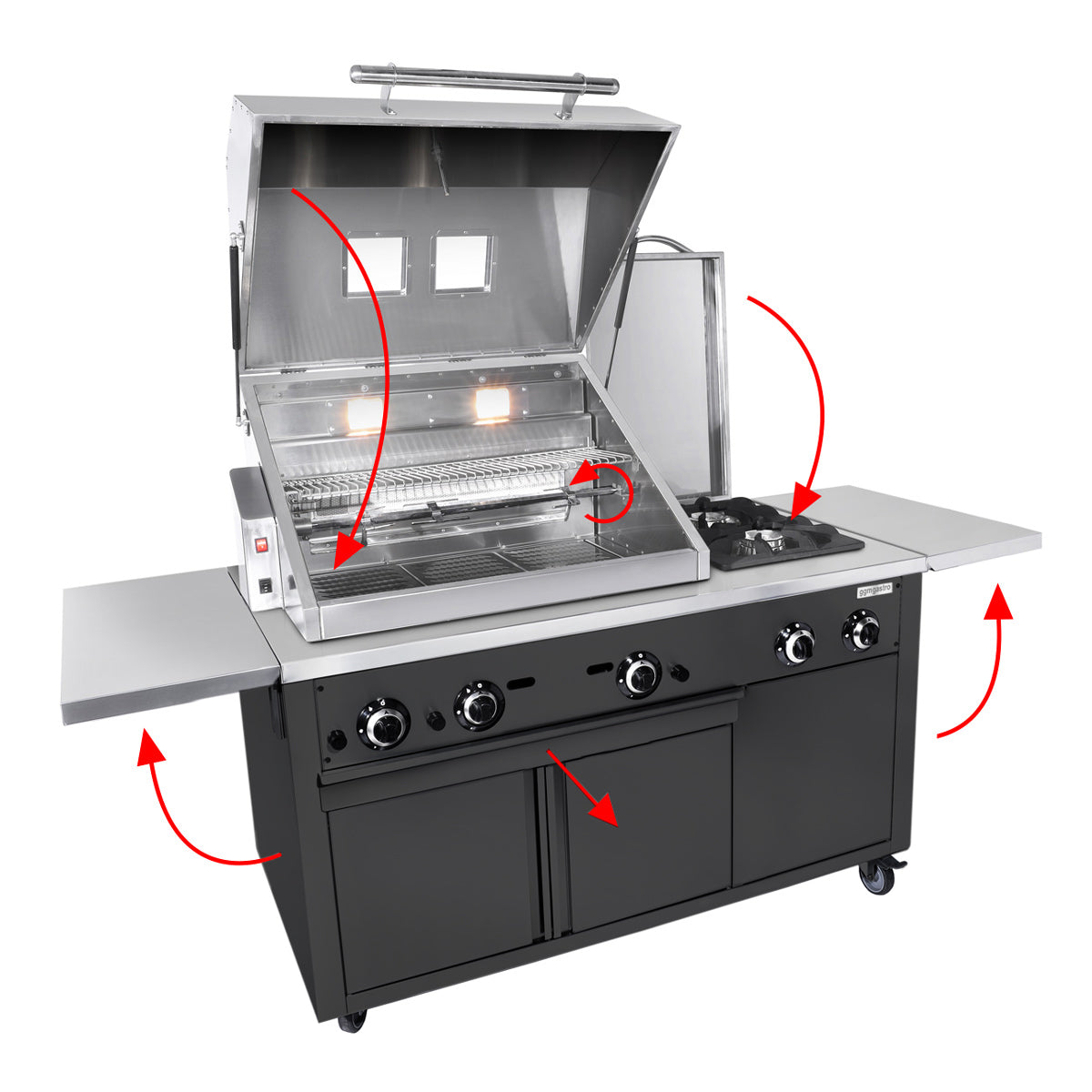 Grill Station - Professional BBQ Kitchen - Black