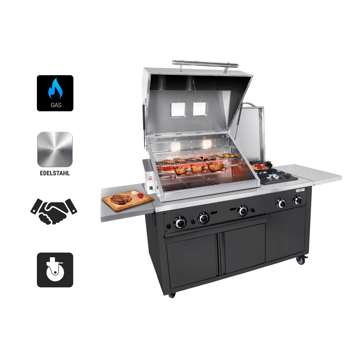 Grill Station - Professional BBQ Kitchen - Black