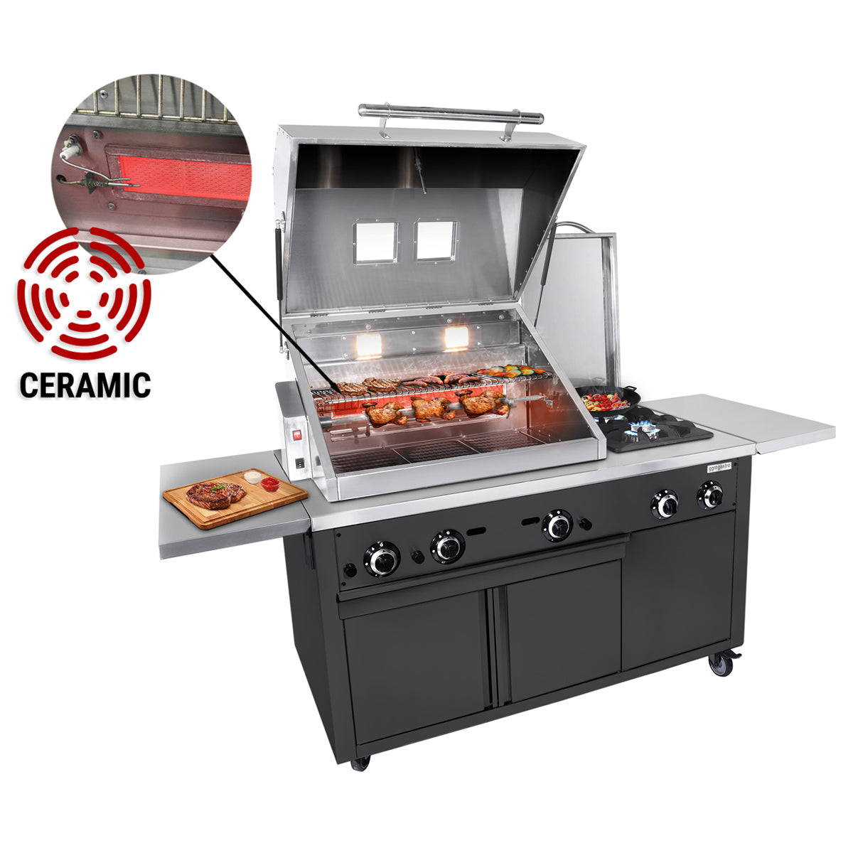 Grill Station - Professional BBQ Kitchen - Black