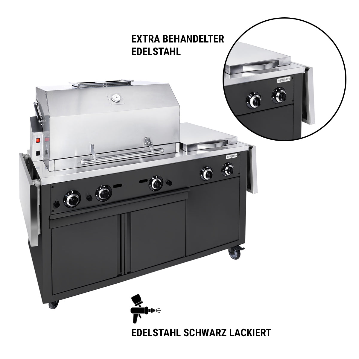 Grill Station - Professional BBQ Kitchen - Black