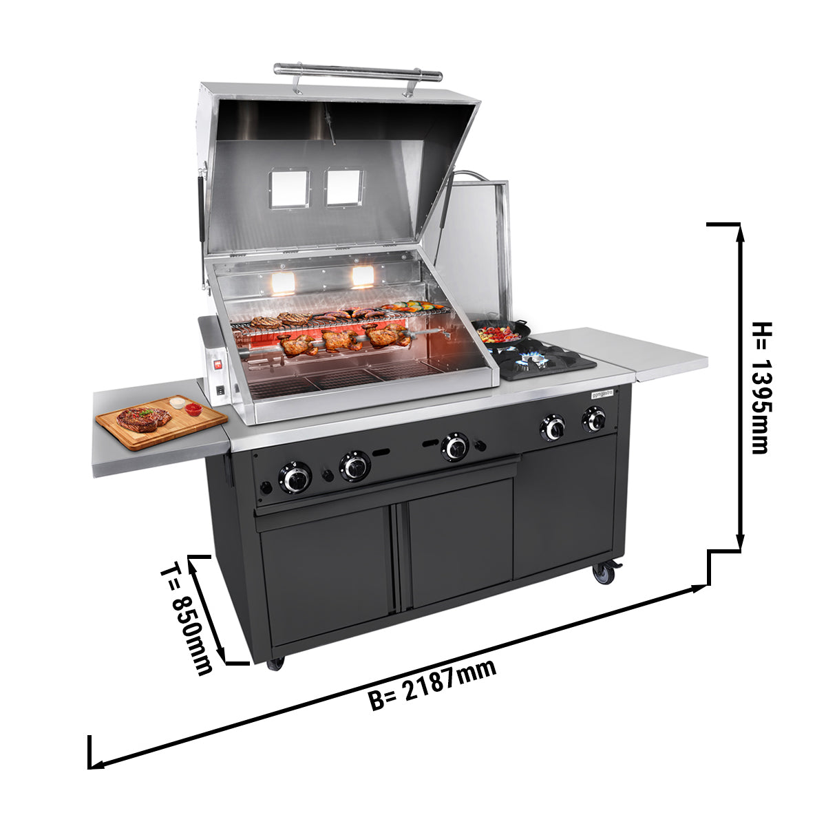 Grill Station - Professional BBQ Kitchen - Black