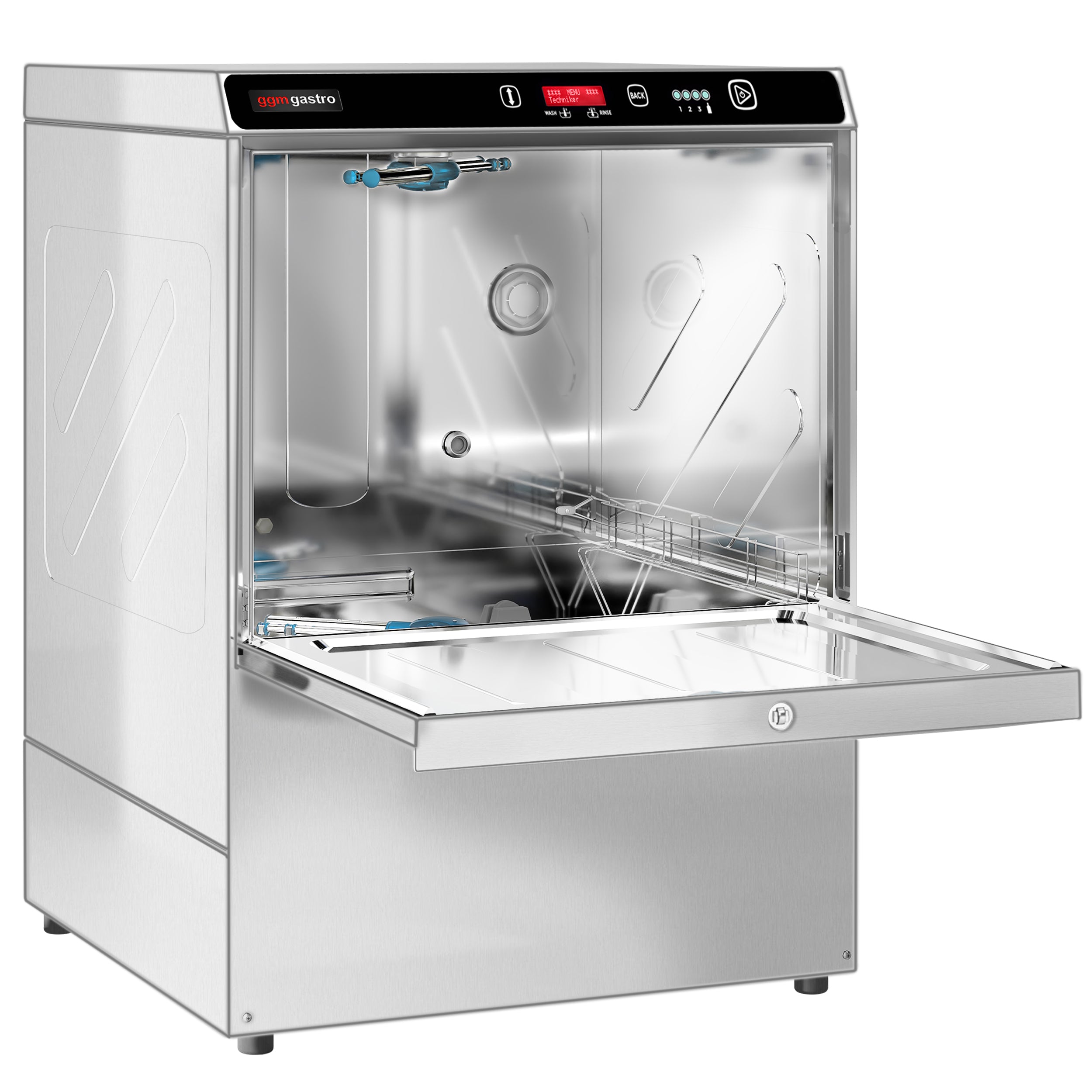 Dish and bottle washer 7.45 kW - without lye pump - with detergent pump and rinse aid supply