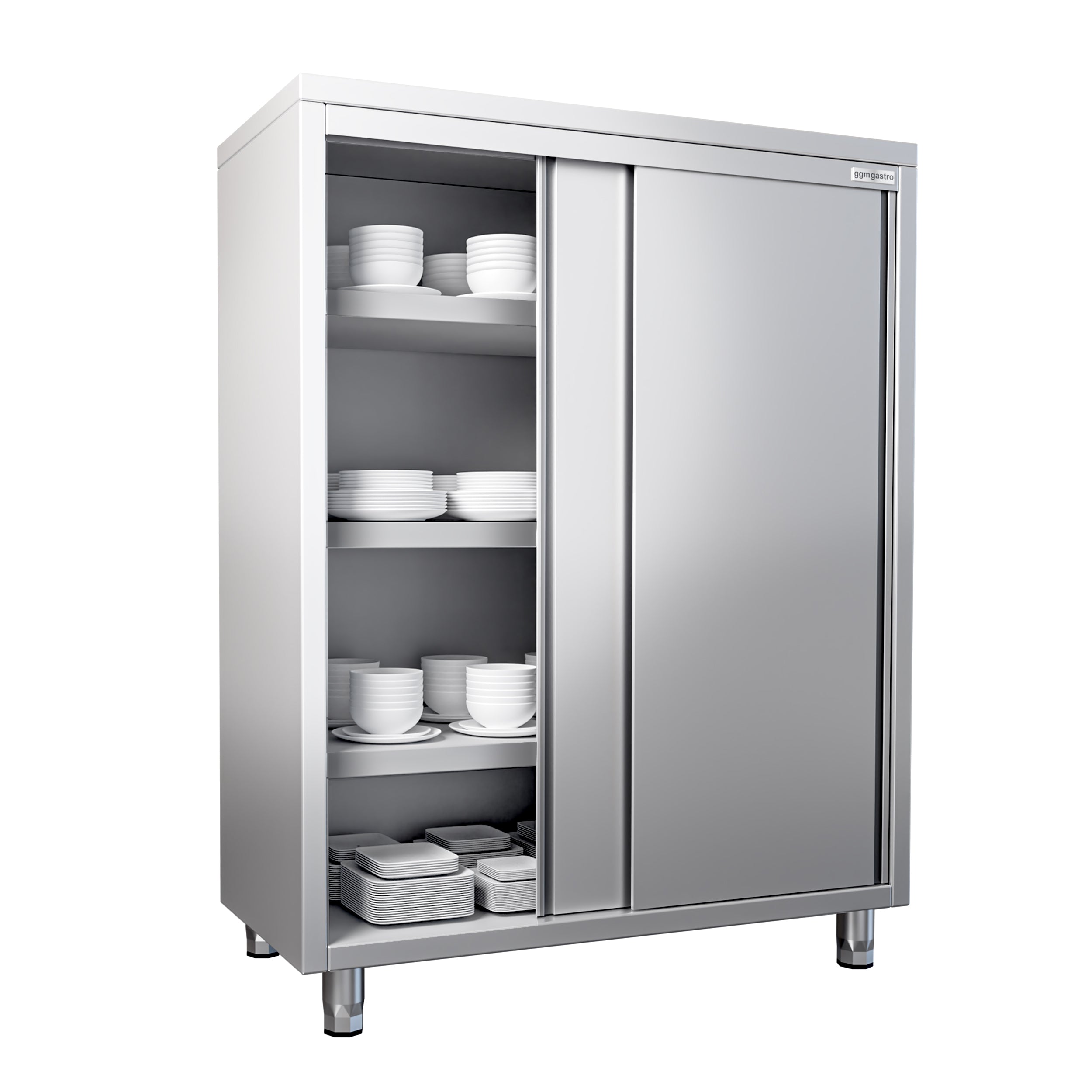 Dish cabinet PREMIUM - 1.6 m - with 2 sliding doors - height: 1.8 m