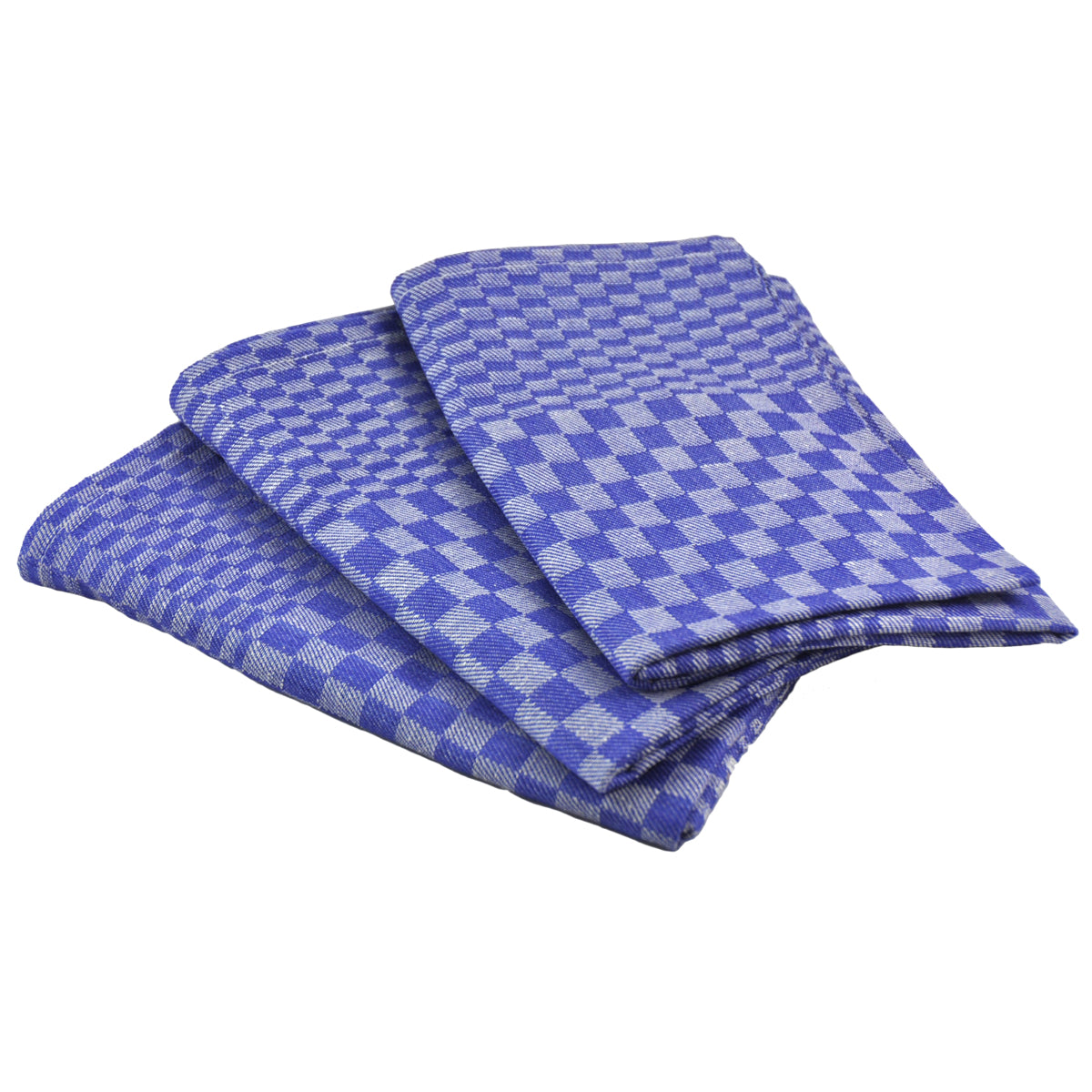 (10 pieces) Towel 100% cotton - 50 x 100 cm - blue check (200 pieces) Towel 100% cotton - 50 x 100 cm - blue check