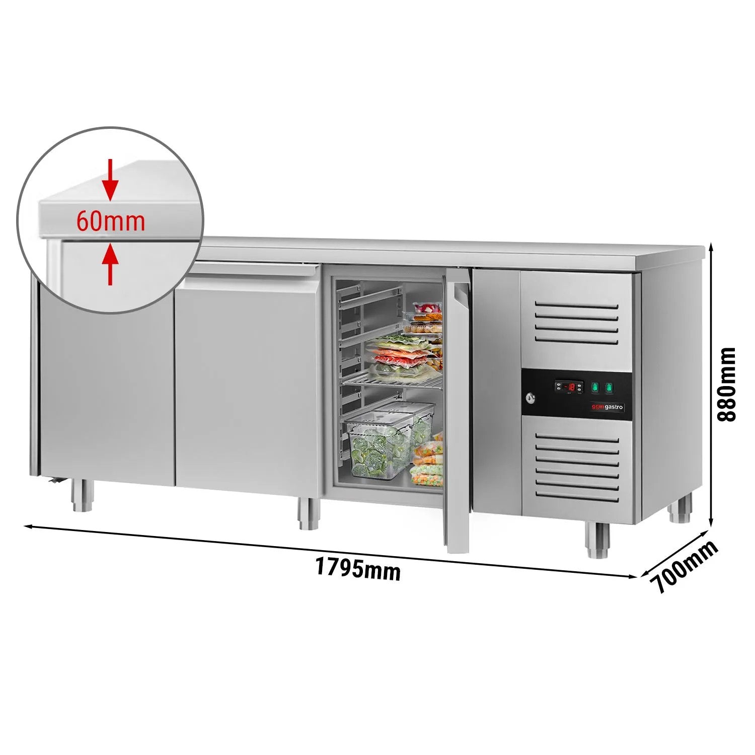 Freezer ECO - 1.8 x 0.7 m - with 3 doors