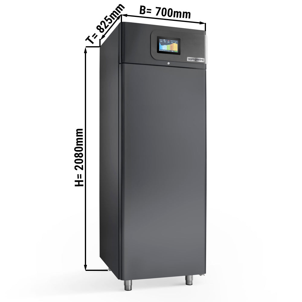 Хладилник за ферментация на пекарски изделия - 0,7 х 0,82 м - 605 литра - с 1 врата - черен