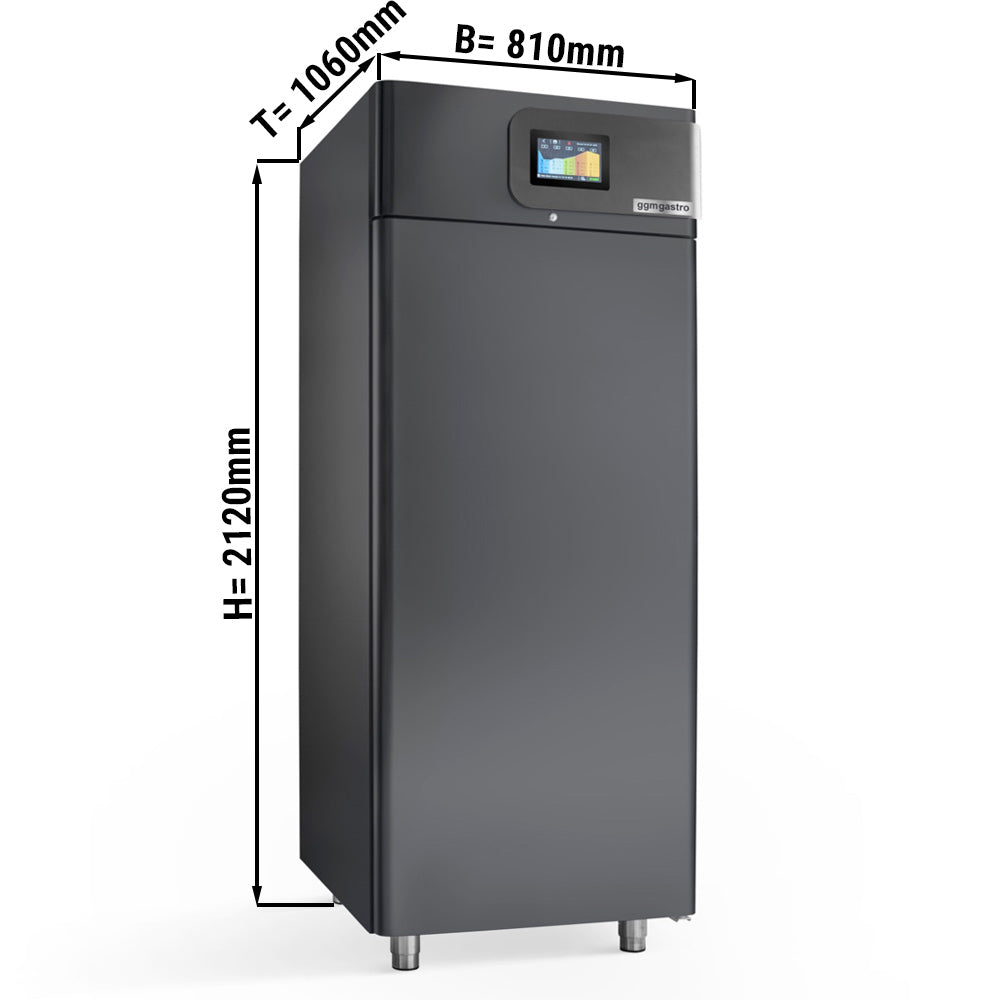 Хладилник за ферментация на пекарски изделия - за тави 20х 60 х 80 см или 40х 40 х 60 см - 0,81 х 1,06 м - 901 литра - с 1 врата - черен