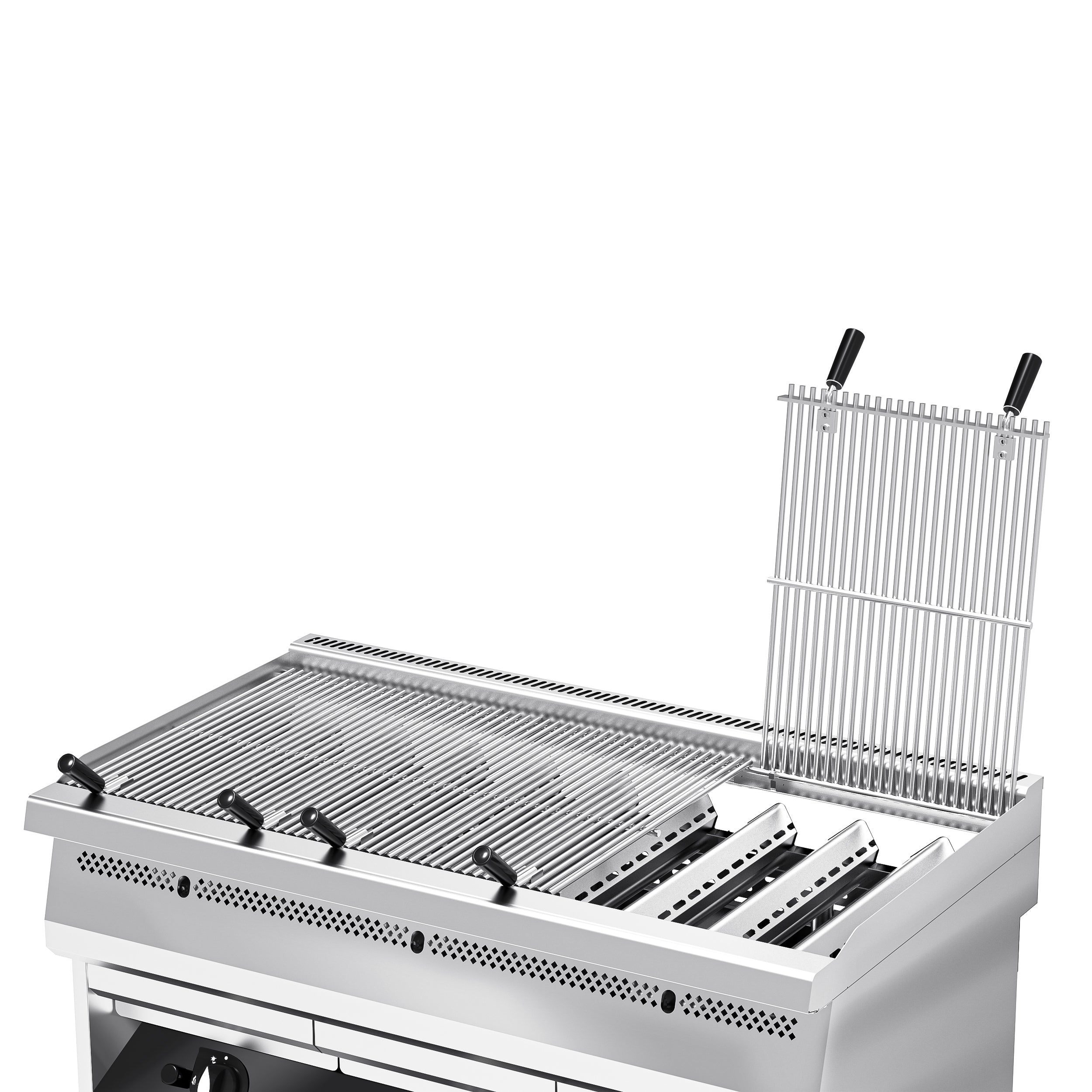 Gas water barbecue - 1.2 m - with frying plate