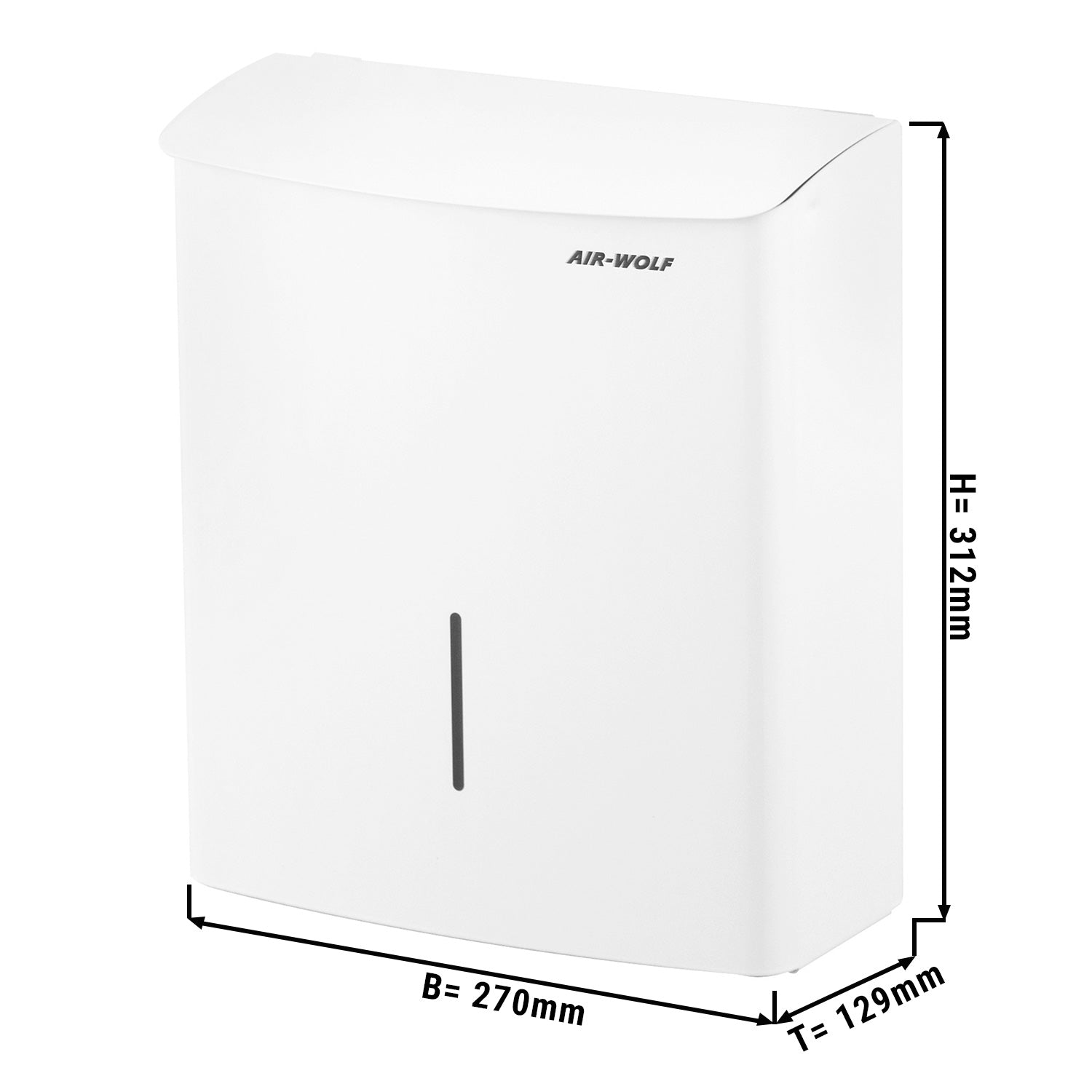 AIR -WOLF - Hygienic waste bin - 10 liters - for wall mounting