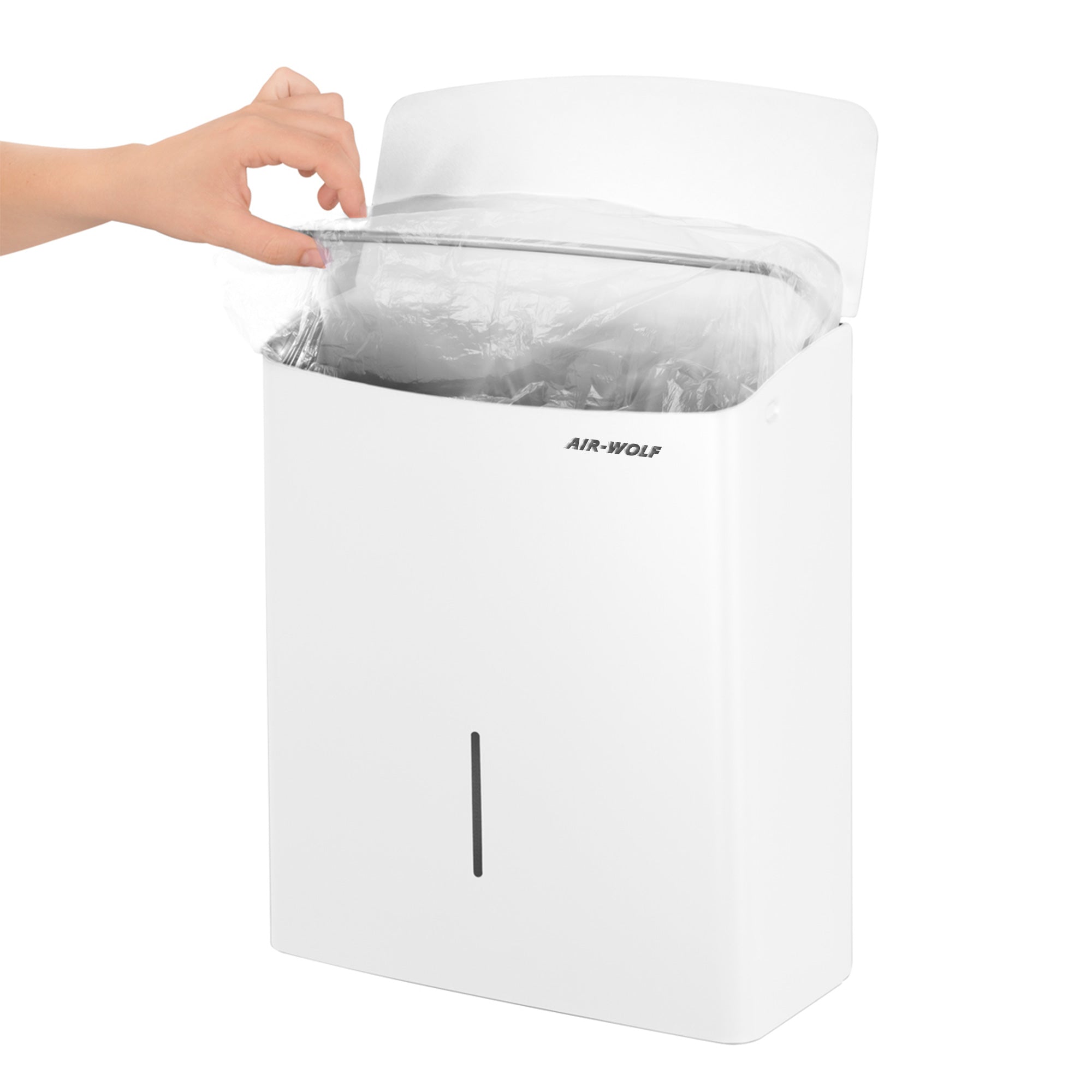 AIR -WOLF - Hygienic waste bin - 10 liters - for wall mounting