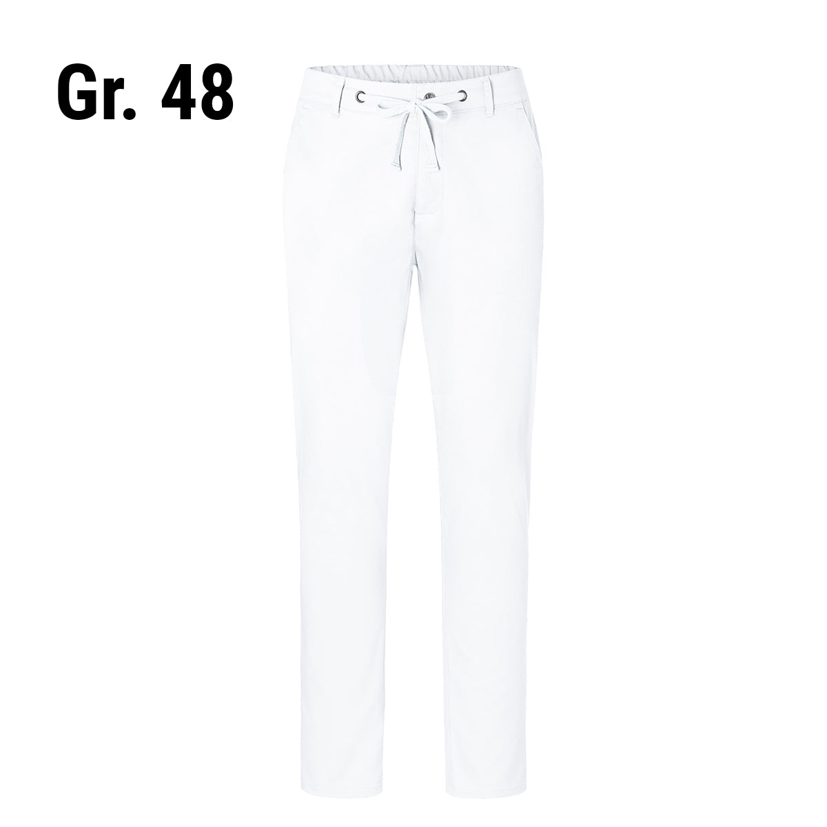 (6 pieces) Karlowsky - men's pants modern-stretch - white - size: 48