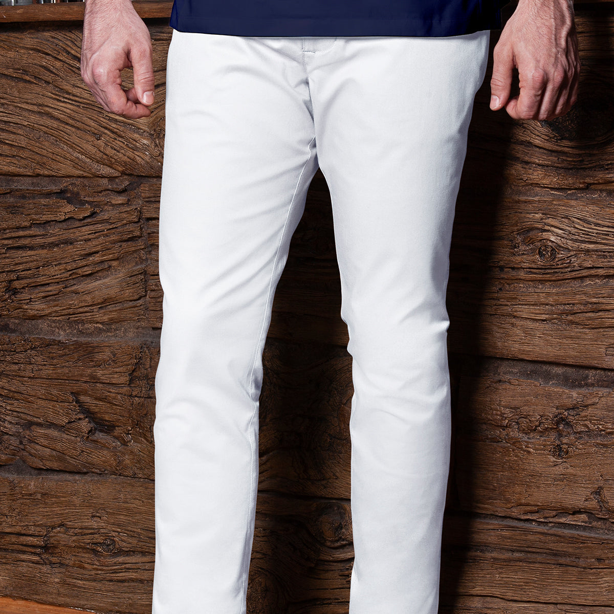 Karlowsky - Men's Modern Stretch Chinos - White - Size: 46