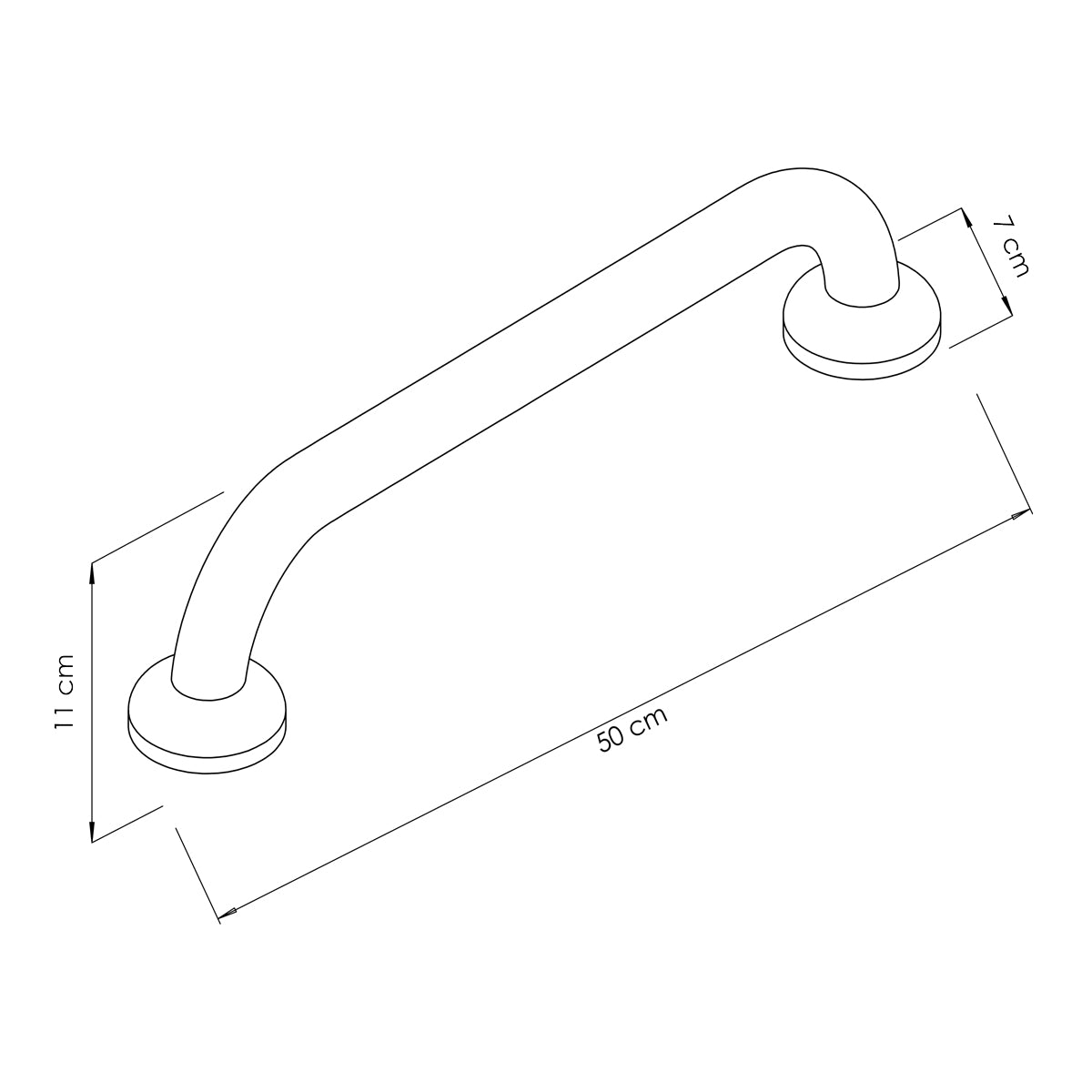 Stainless steel grip handle