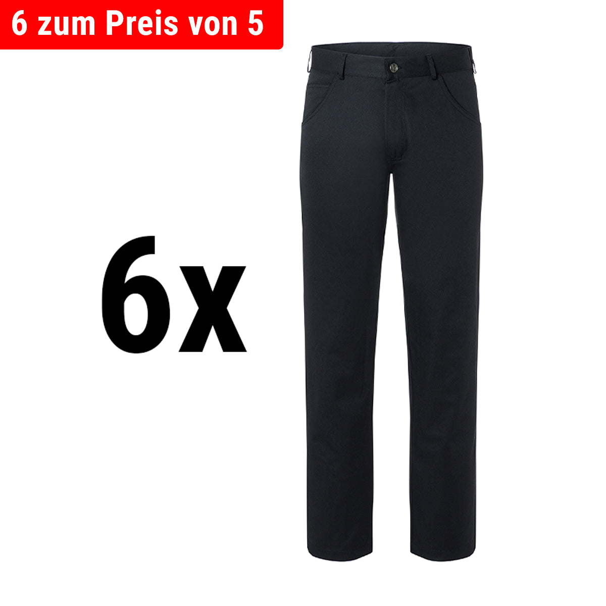 (6 pieces) Karlowsky - Manolo pants for men - black - size: 56