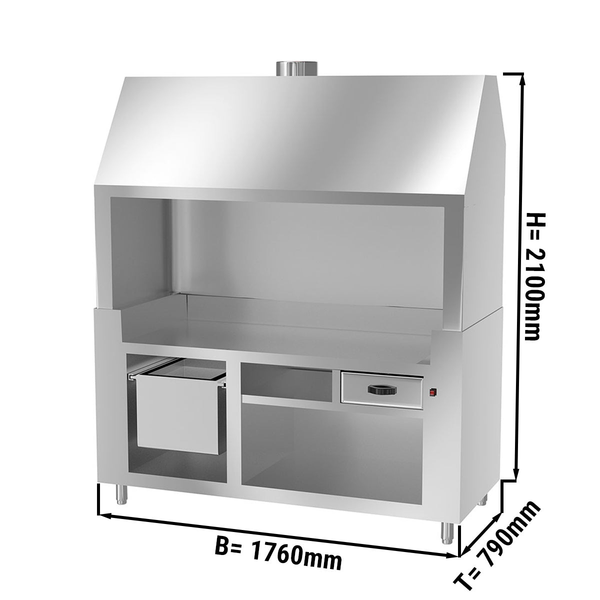 Neutral element - stainless steel 1.8 m