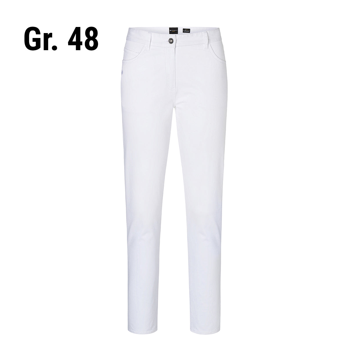 (6 pieces) Karlowsky - men's 5-pocket trousers - white - size: 48