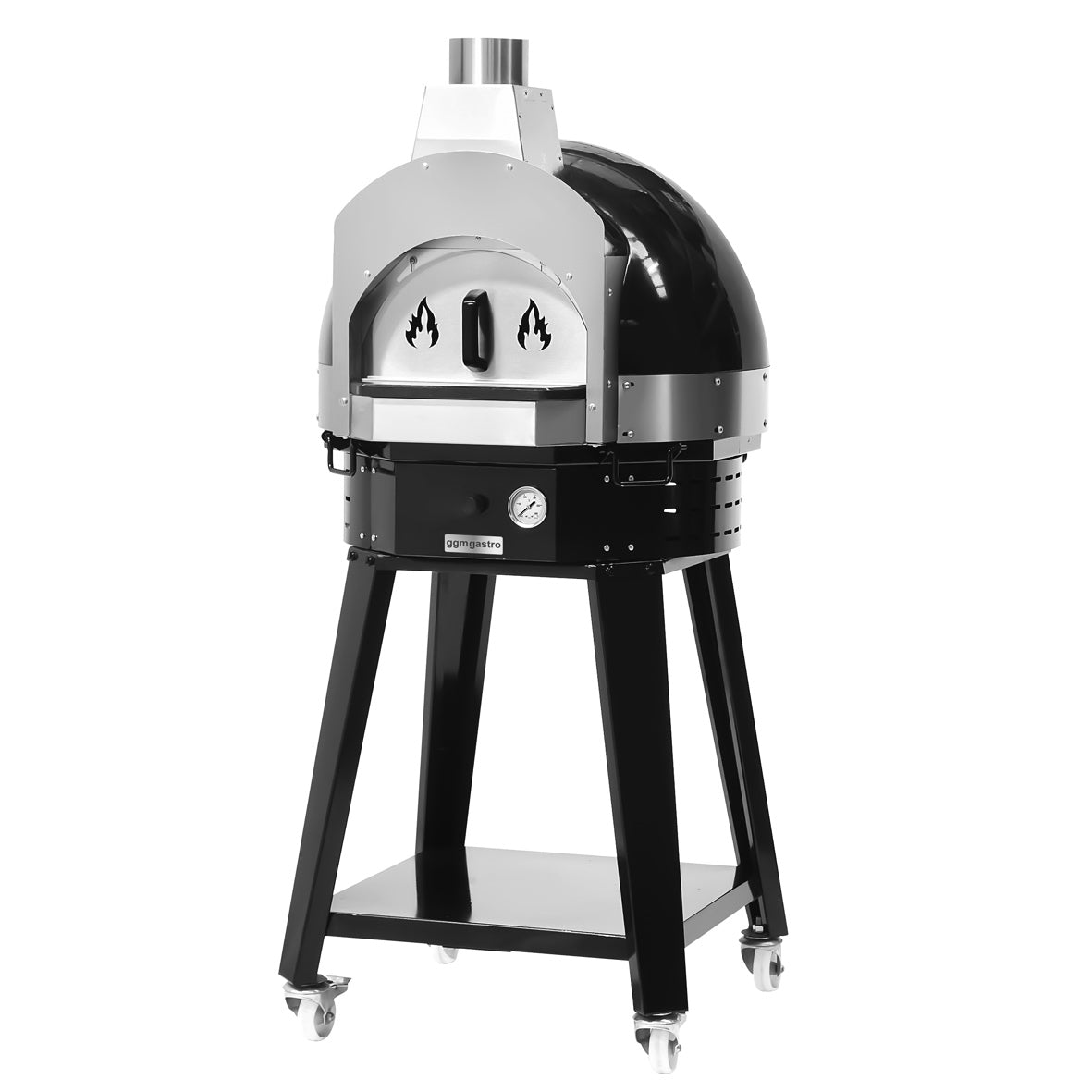 Wood pizza oven Black - with base - height: 0.77 m