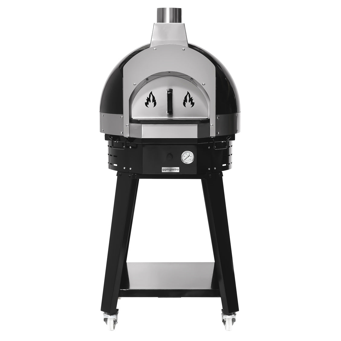 Wood pizza oven Black - with base - height: 0.77 m