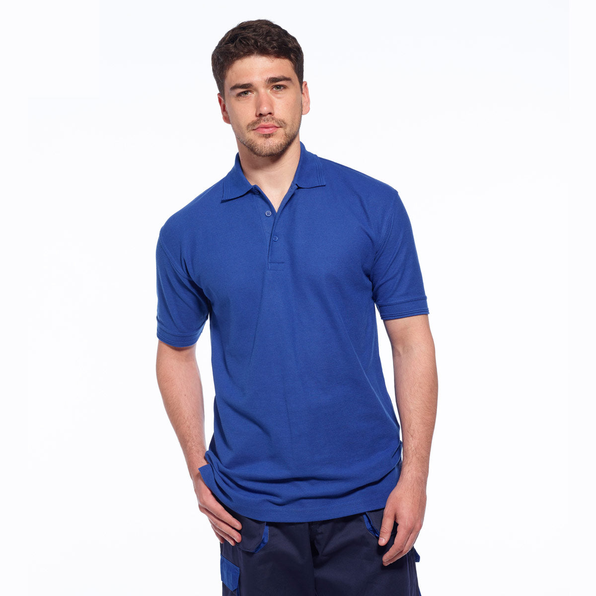 (5 pieces) Men's Polo Shirt - Royal Blue - Size: S