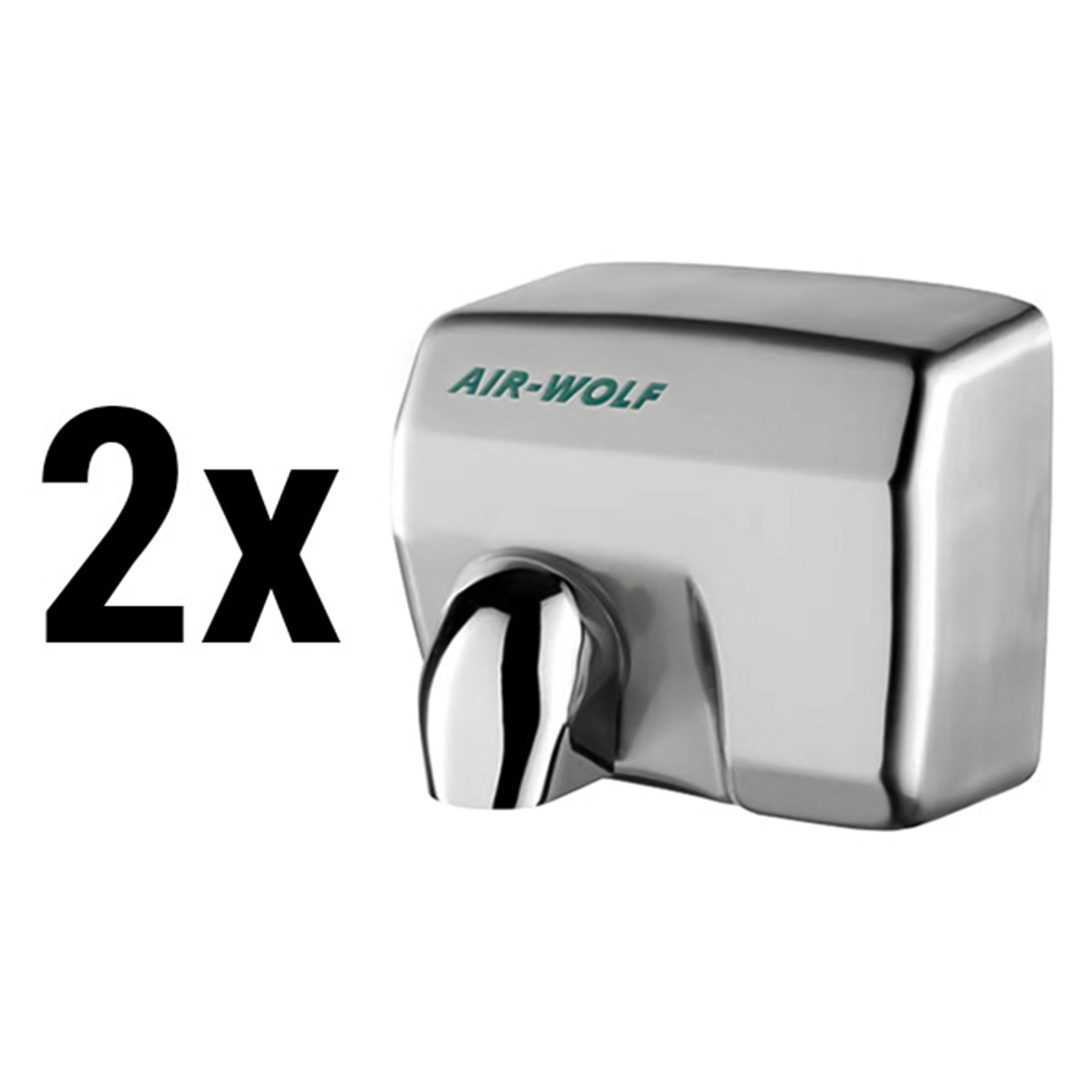 (2 pieces) AIR-WOLF - hand dryer - drying time: 25 seconds