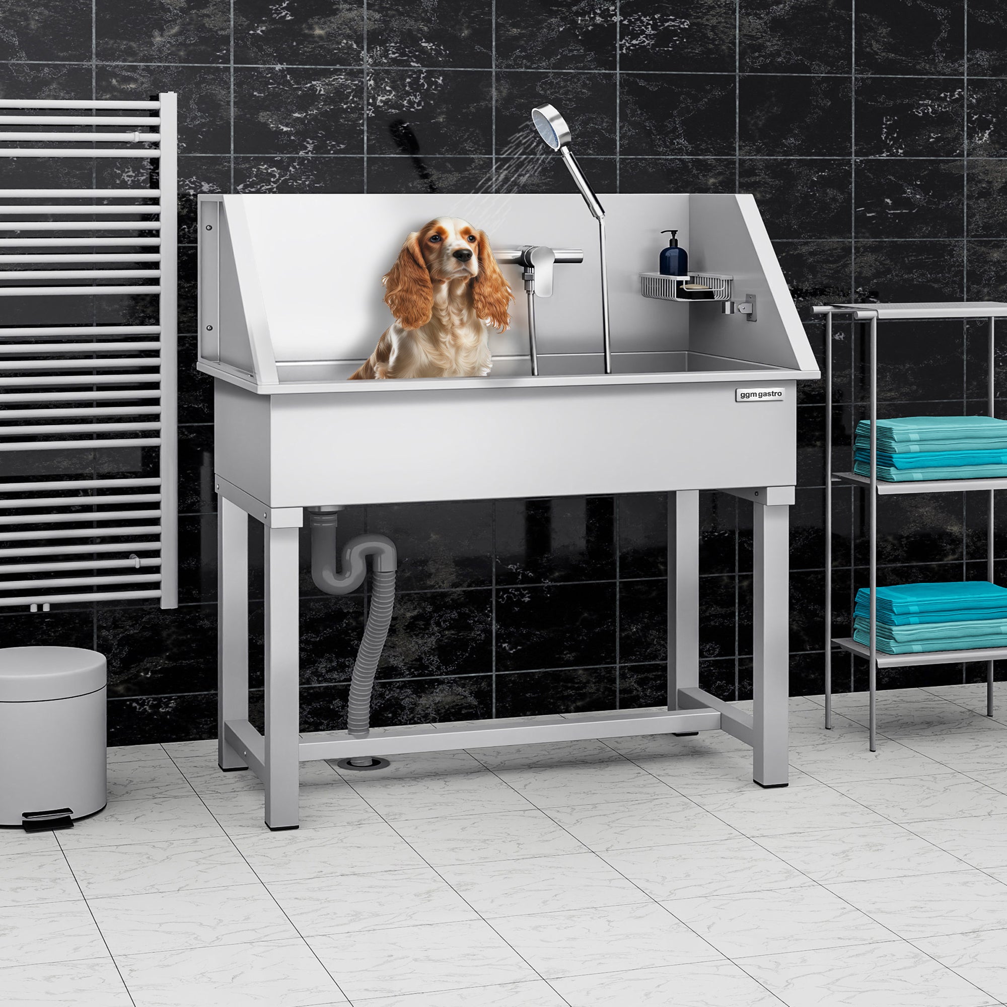 Pet bath - with attachment and non-slip mat