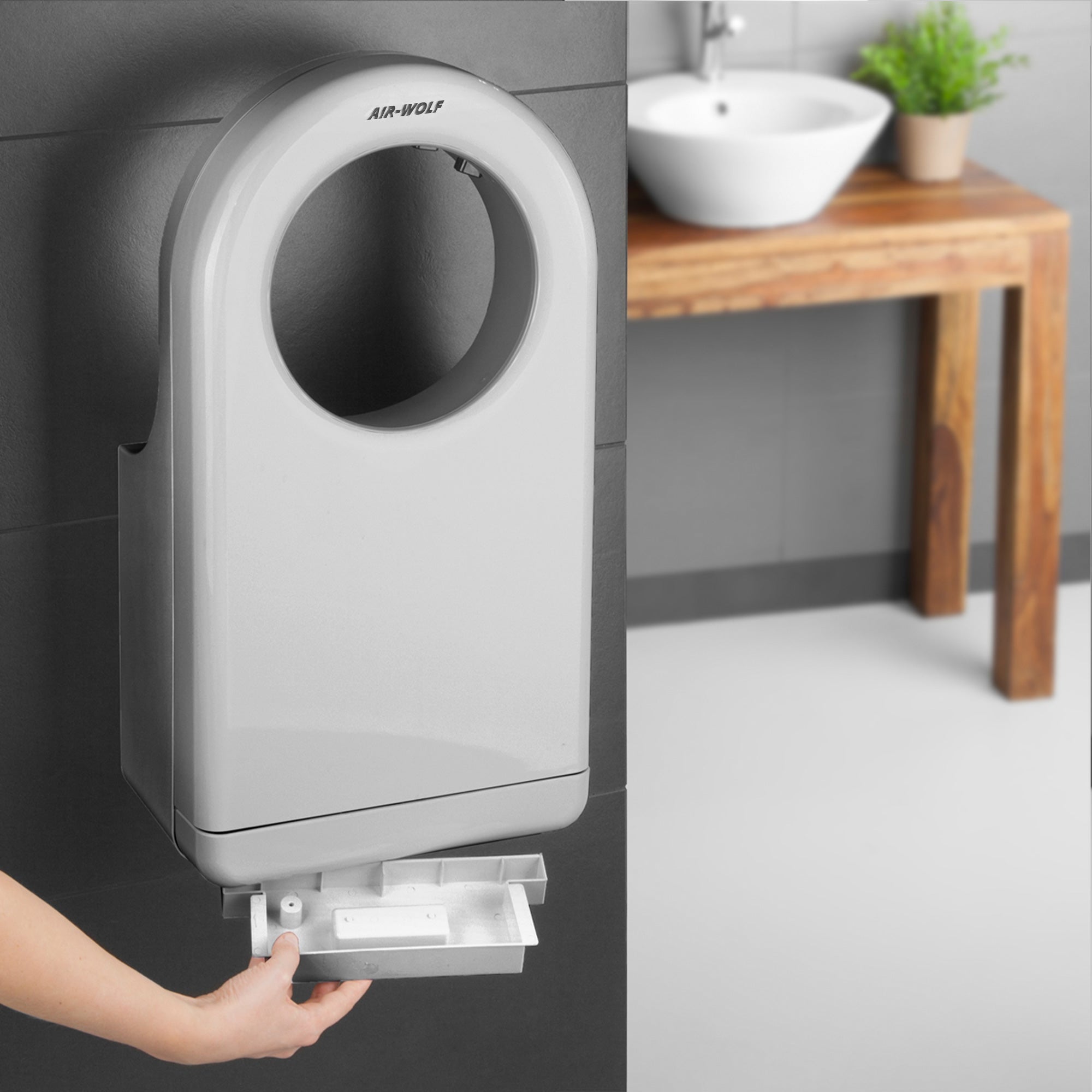 (2 pieces) AIR-WOLF - hand dryer - drying time: 10-15 seconds