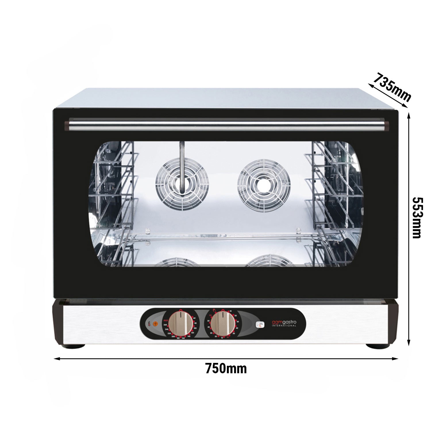 Hot air electric oven (manual) - 4x GN 1/1 &amp; EN 40 x 60 cm