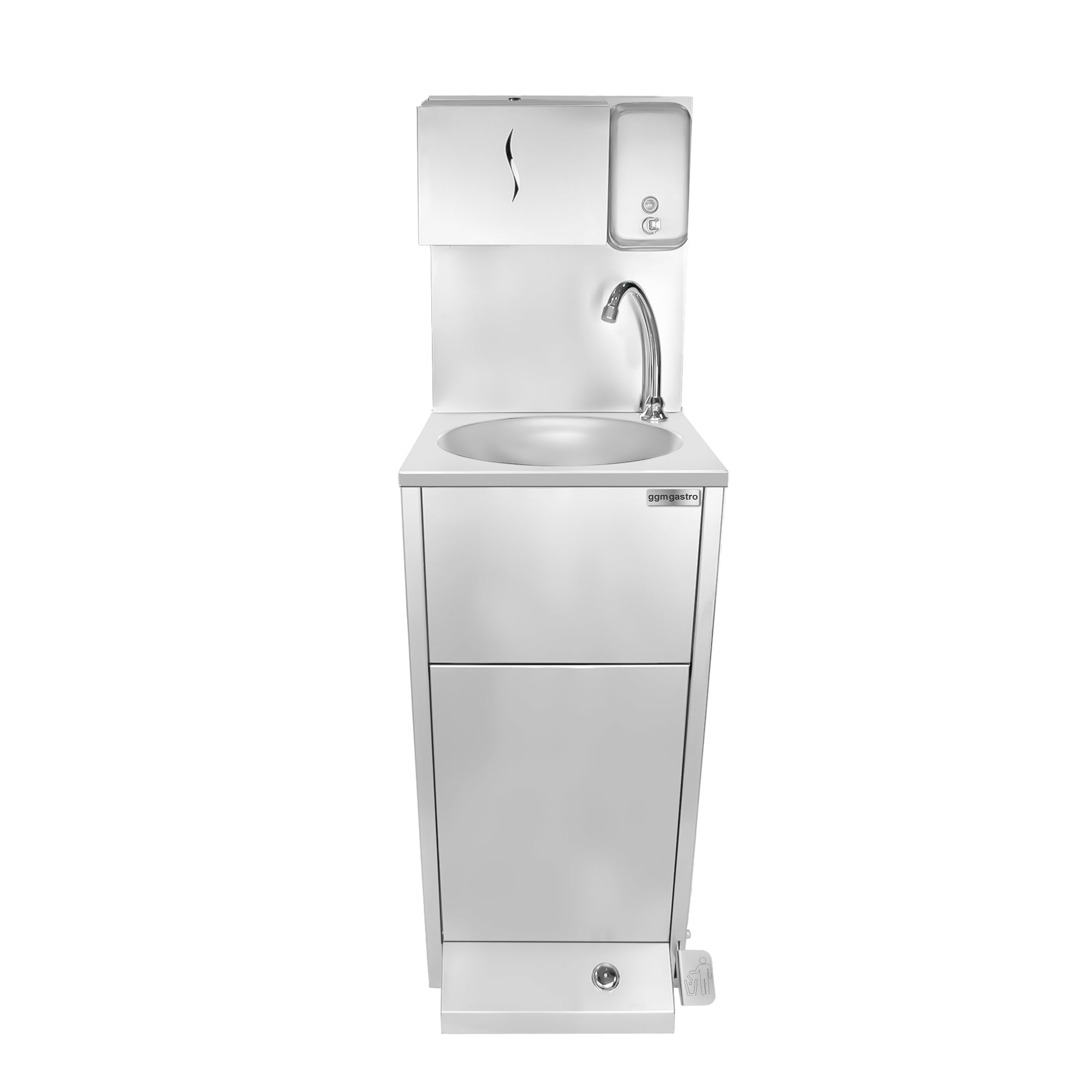 Hand wash basin 40 x 40 cm with mixer tap (cold and hot water connection)