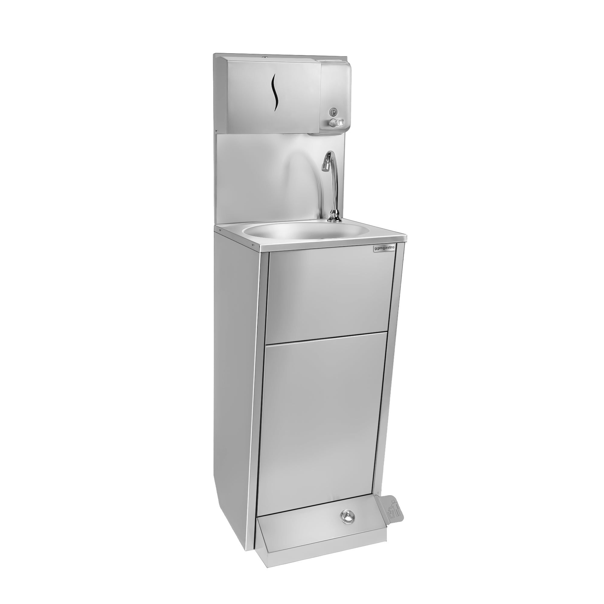 Hand wash basin 40 x 40 cm with mixer tap (cold and hot water connection)