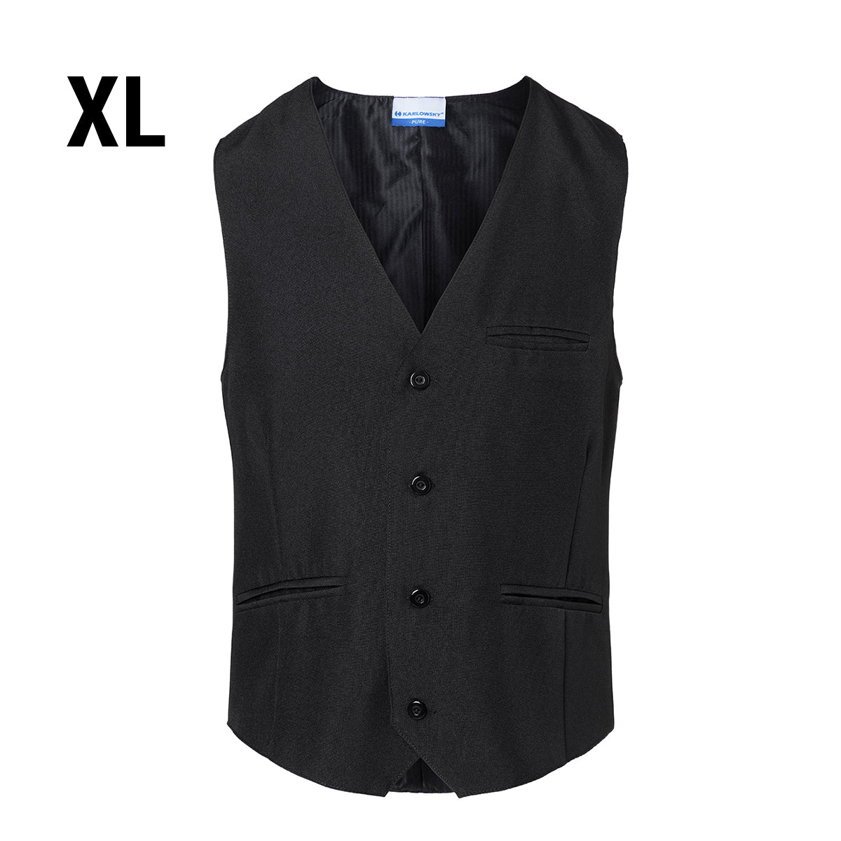 (6 pieces) Karlowsky - Men's Basic Vest - Black - Size: XL