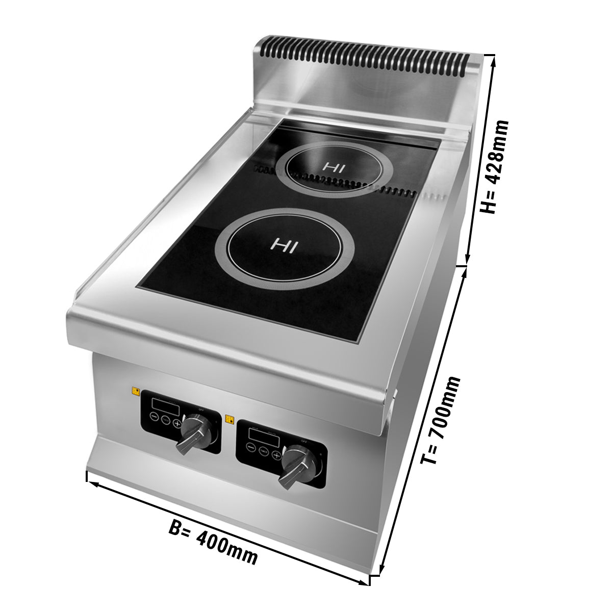 Индукционна печка - с 2 котлона (2x 3 kW)