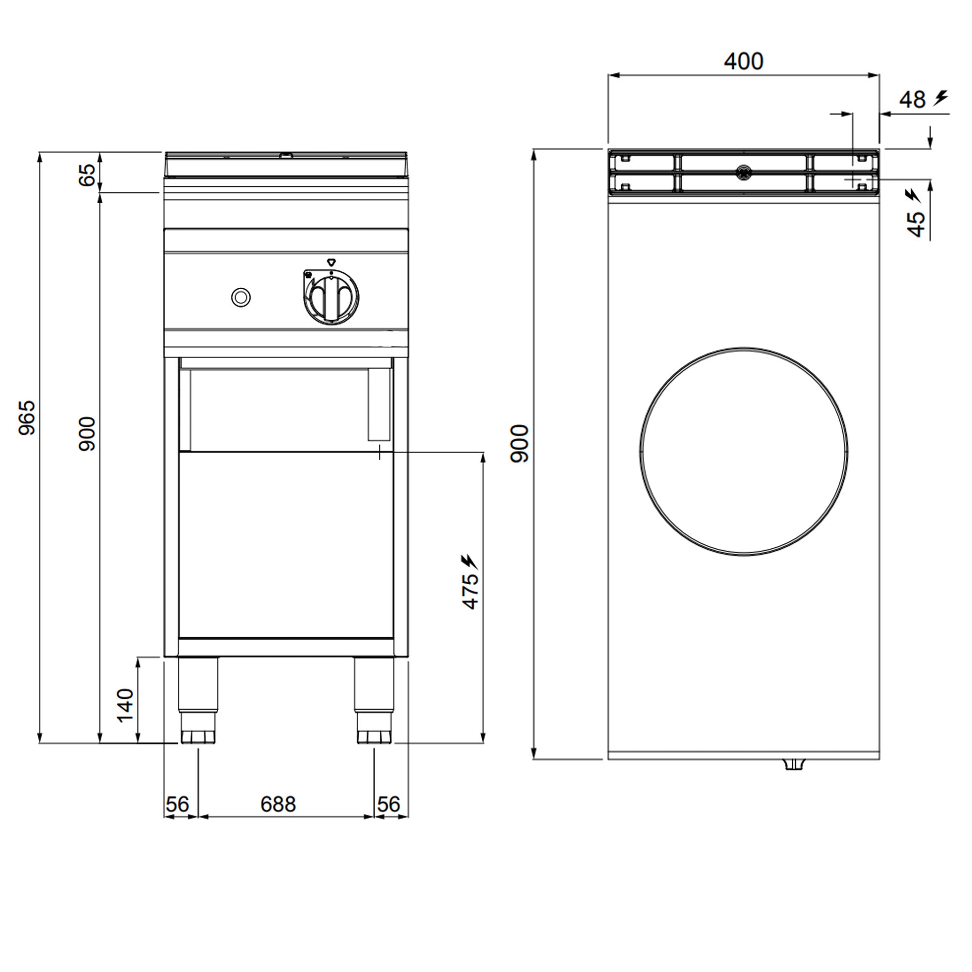 Индукционен уок котлон (5 kW)