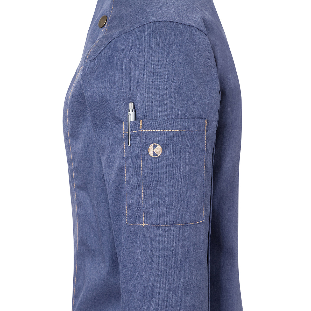 (6 броя) Дамско яке Karlowsky Chef Jeans-Style - Vintage Blue - Размер: 36