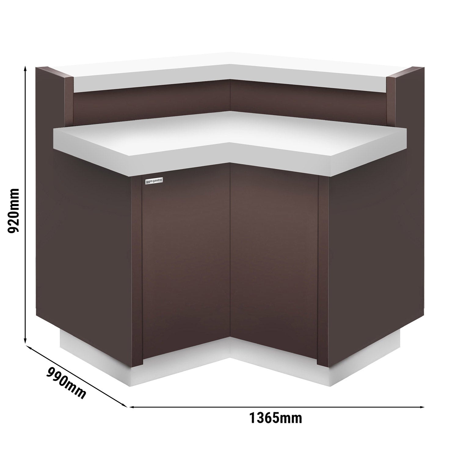 Corner table for cash register 45° (internal)