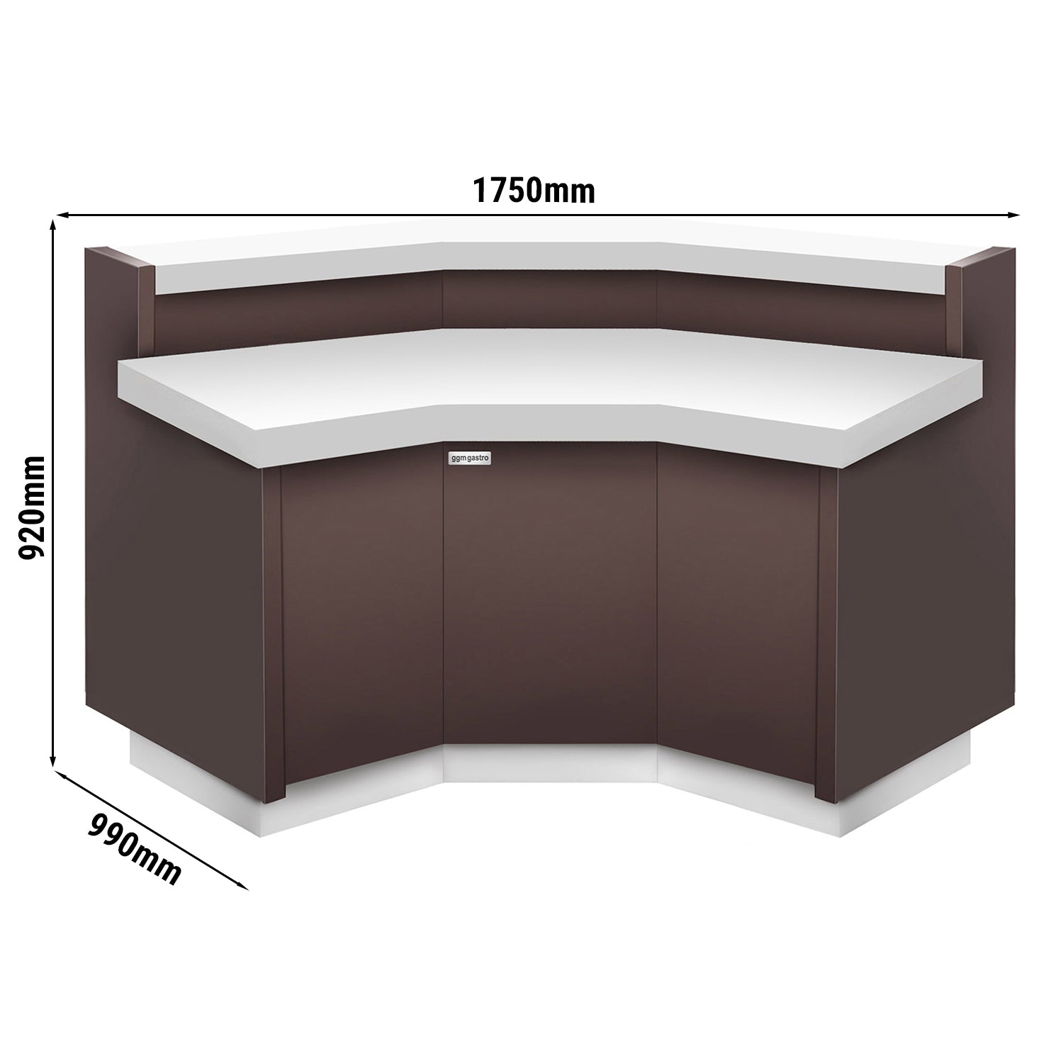 Corner table for cash register 90° (internal)