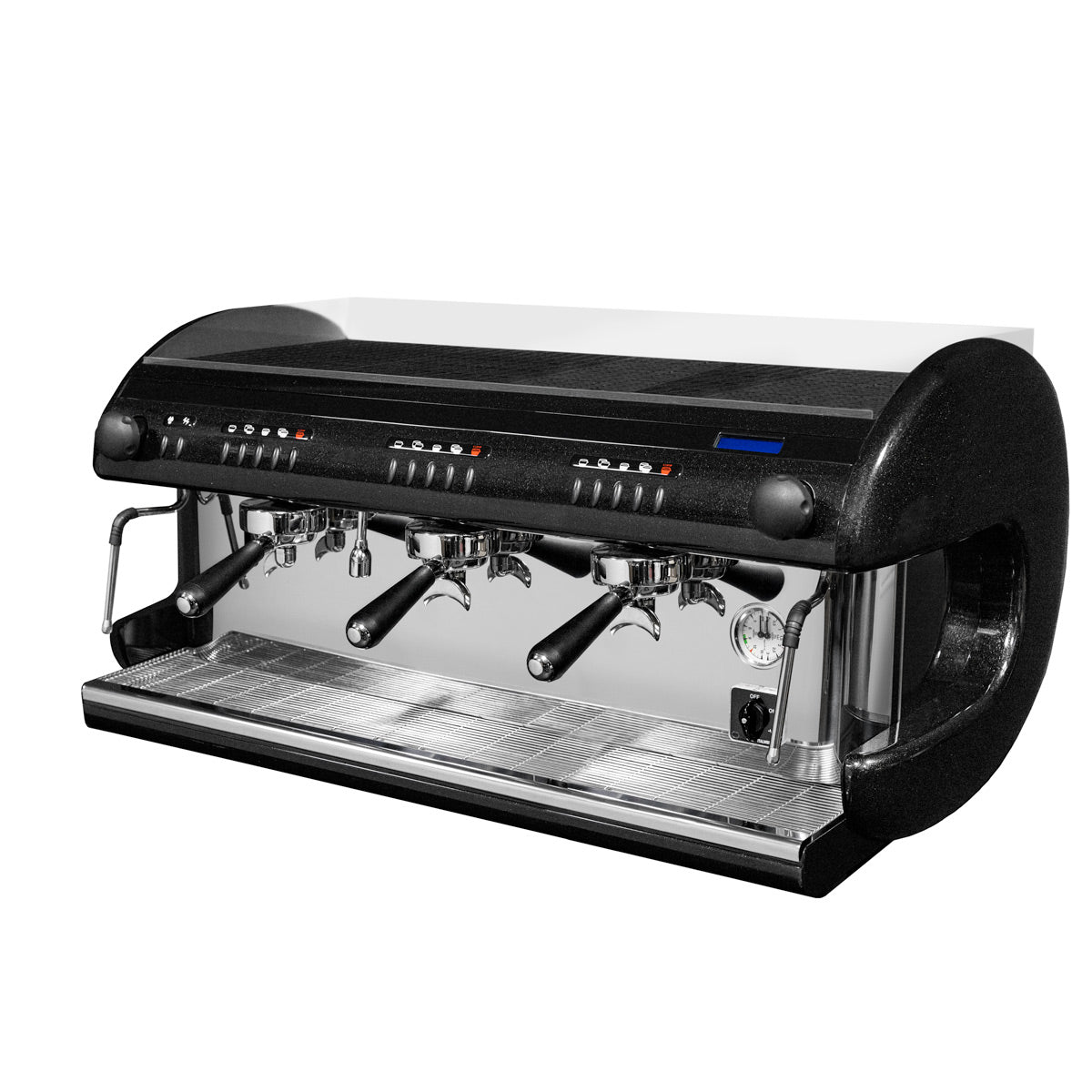 Espresso coffee machine from 3 groups / in black