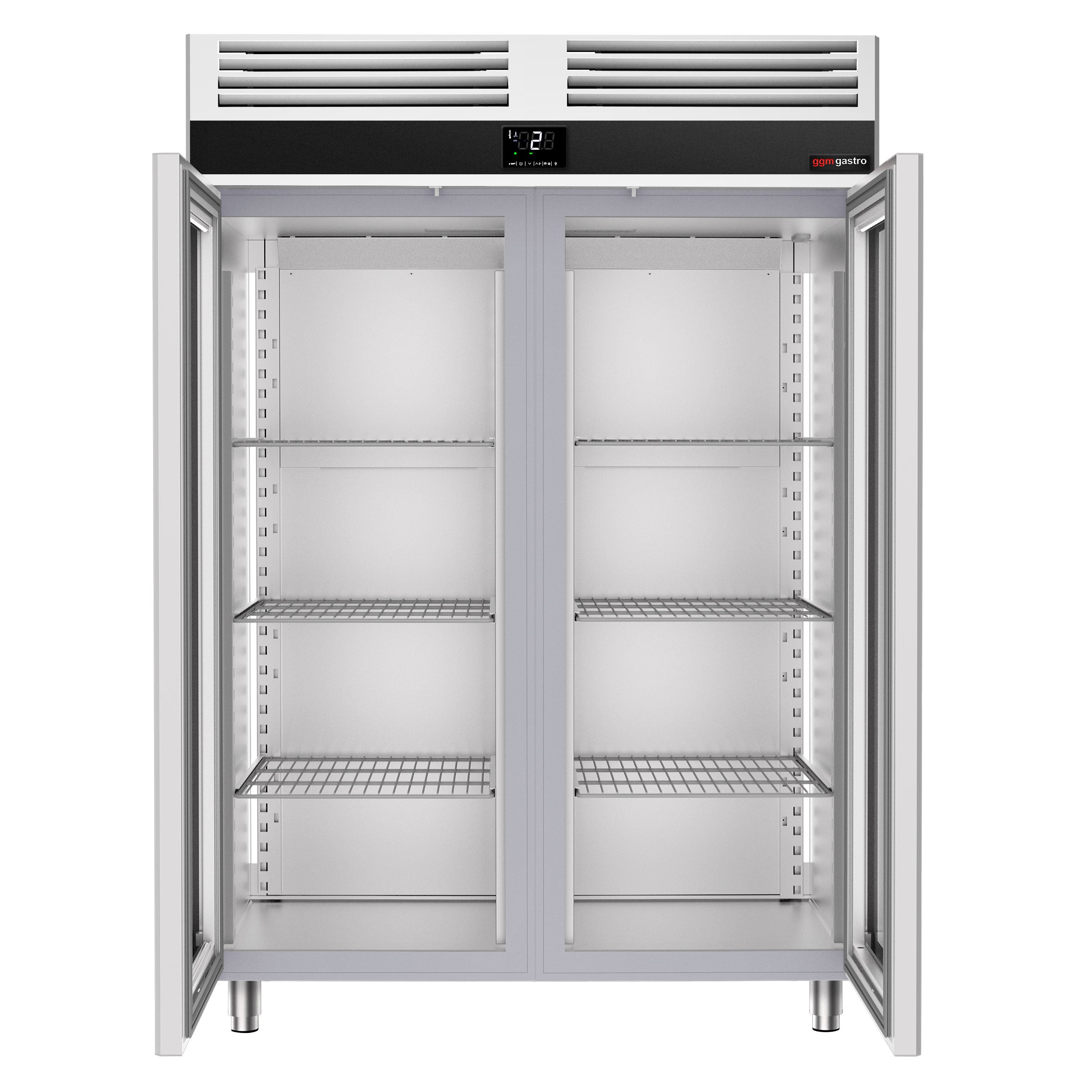 Refrigerator - 1.4 x 0.81 m - with 2 glass doors