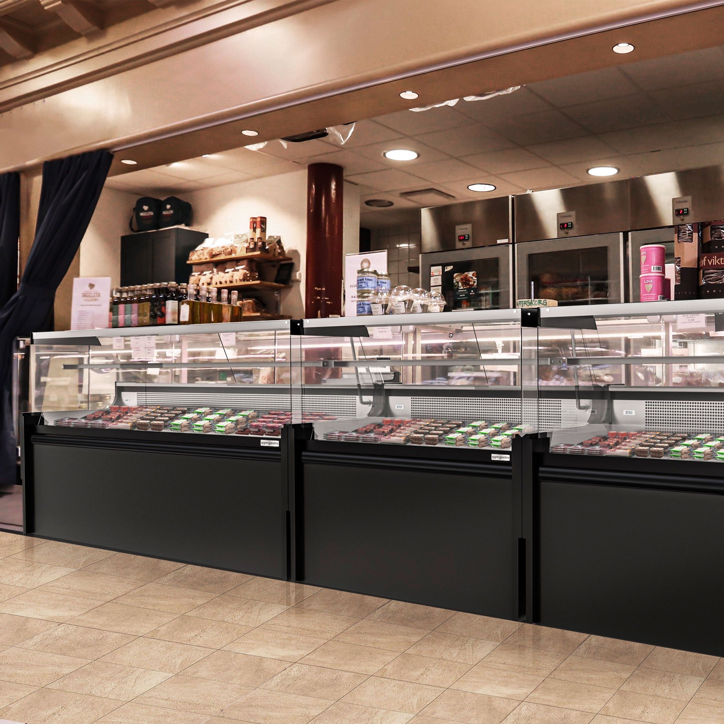 Refrigerated showcases - 1.28 m - 120 liters - Black