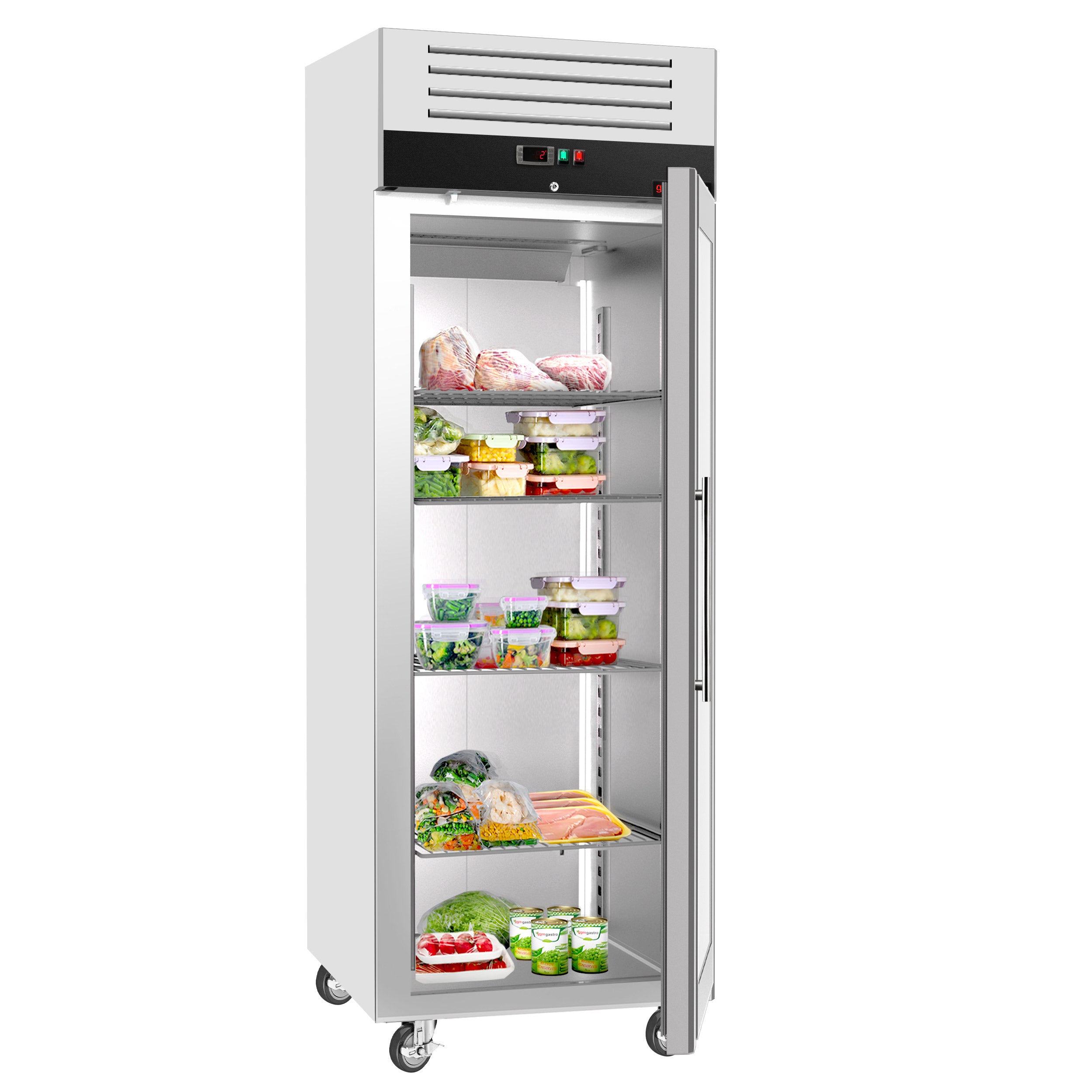 Refrigerator PREMIUM - 0.74 x 0.83 m - with 1 glass door