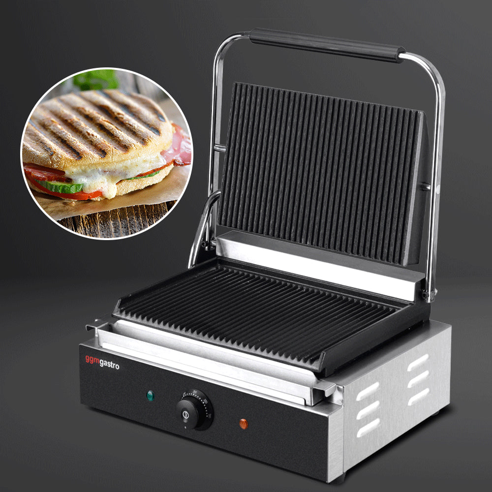 Contact grill 0.43 m - ribbed top and bottom