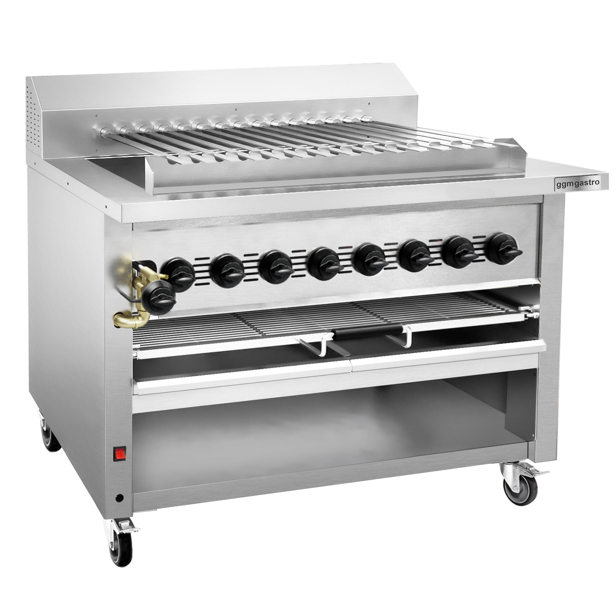 Gas combination grill with high performance - with 15 shishas