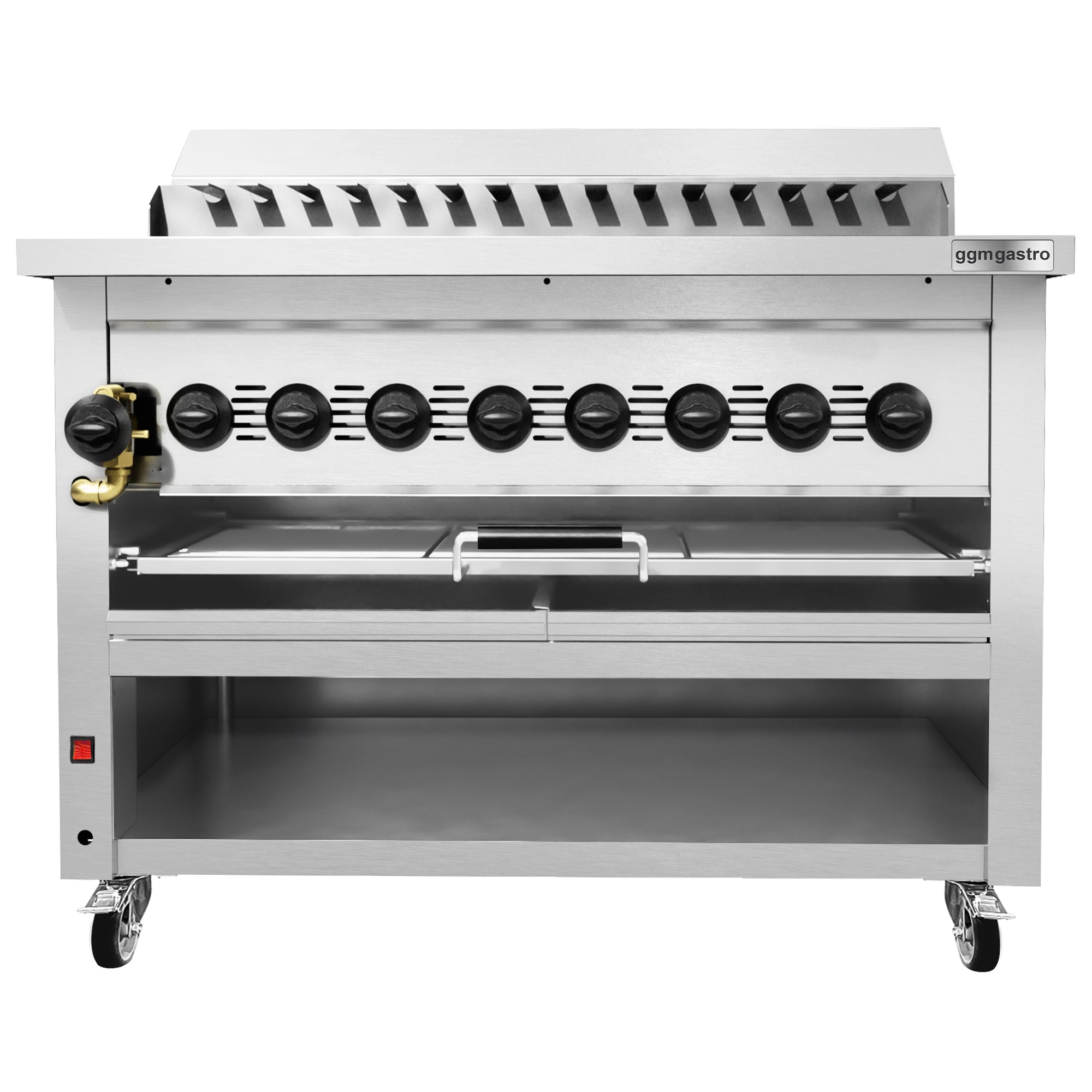 Gas combination grill with high performance - with 15 shishas