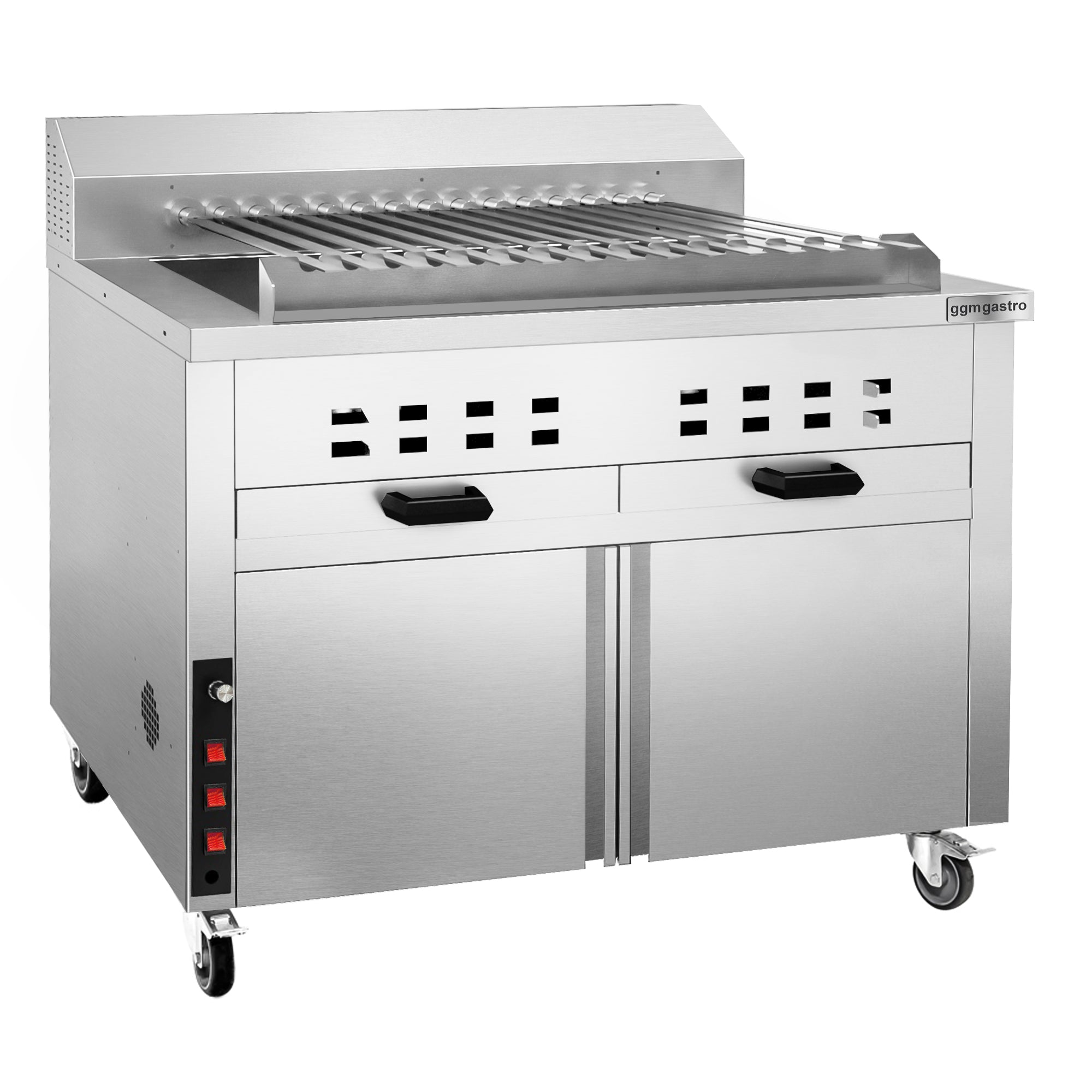 Combined high performance charcoal grill - with 15 shishas