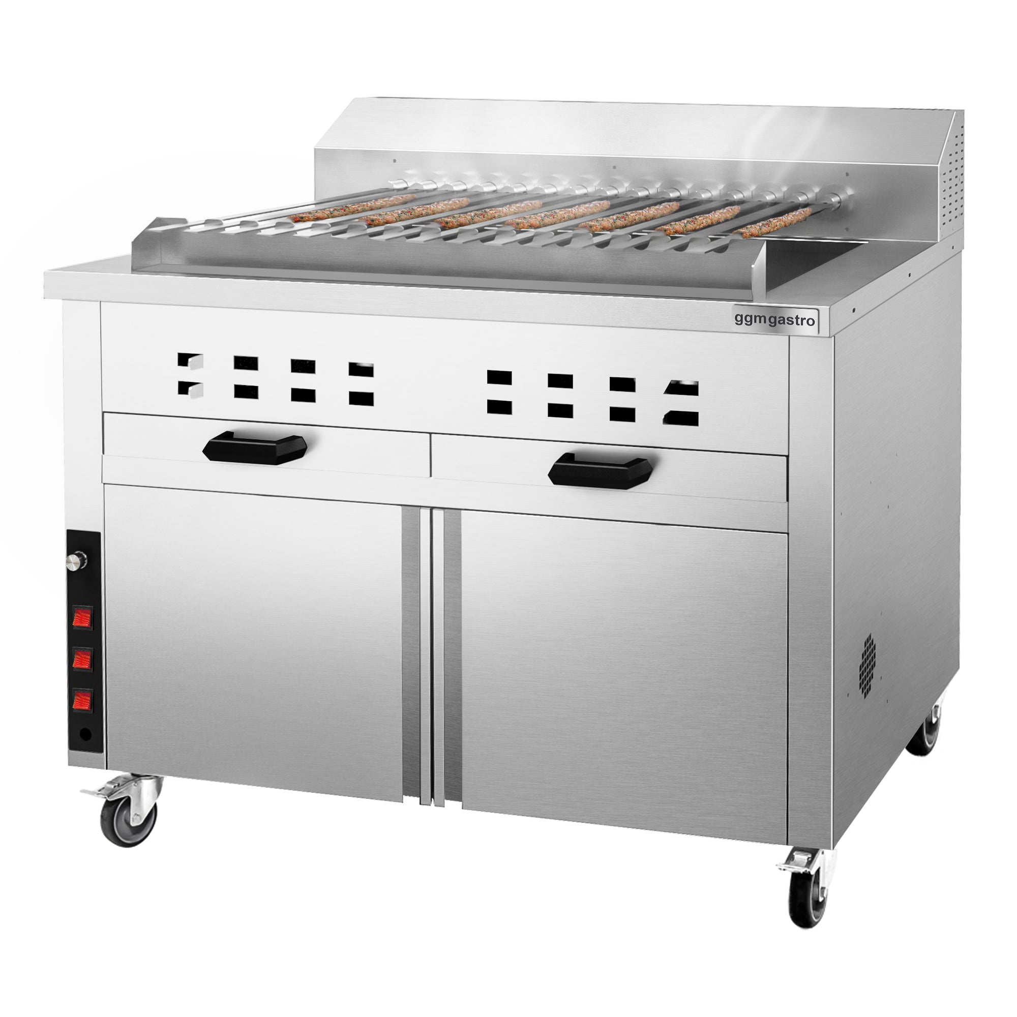 Combined high performance charcoal grill - with 15 shishas