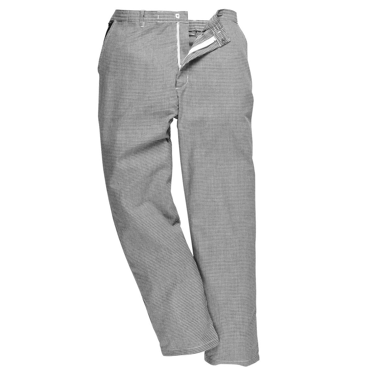 Unisex Chef's Pants - Black / White - Size: XS