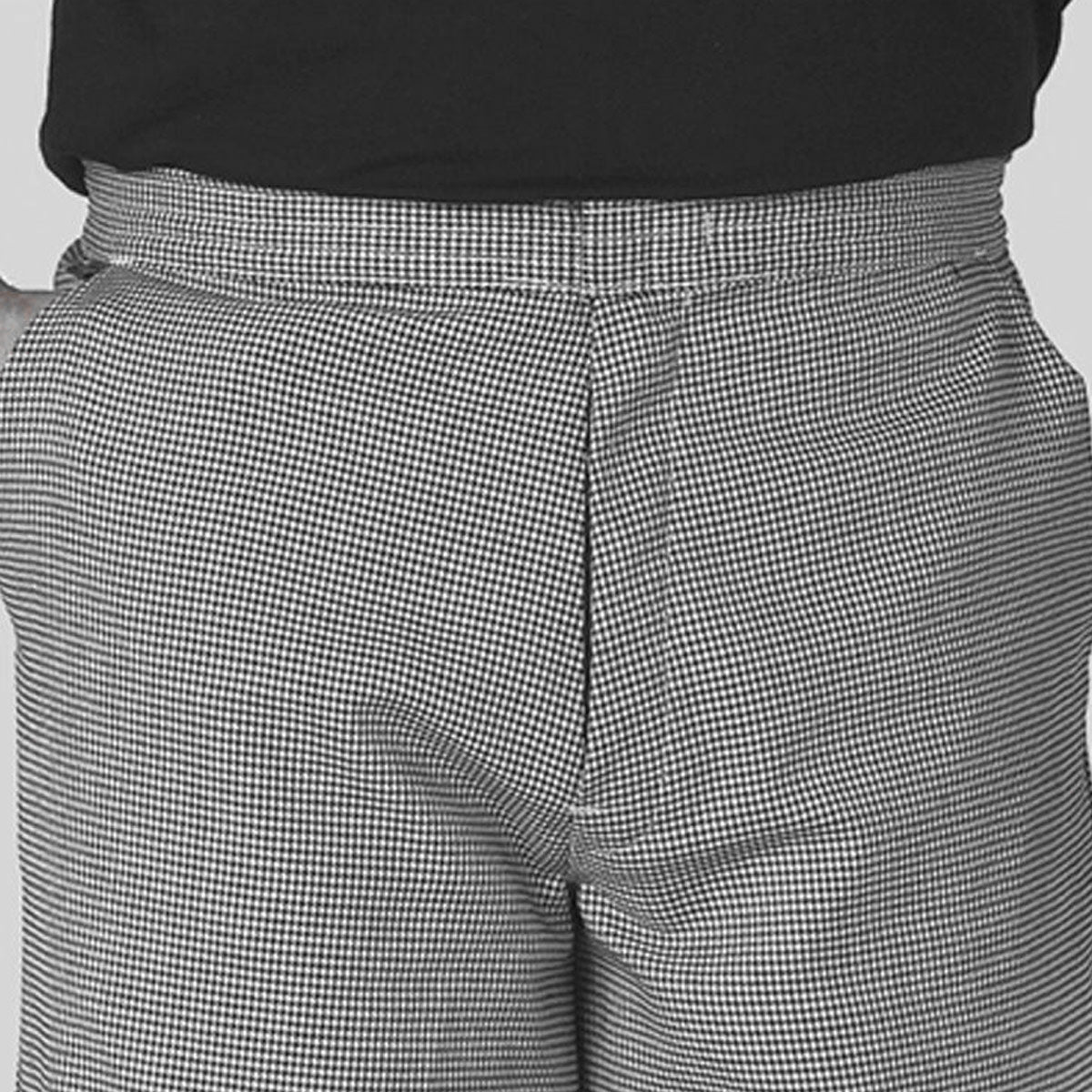 Unisex Chef's Pants - Black / White - Size: XS