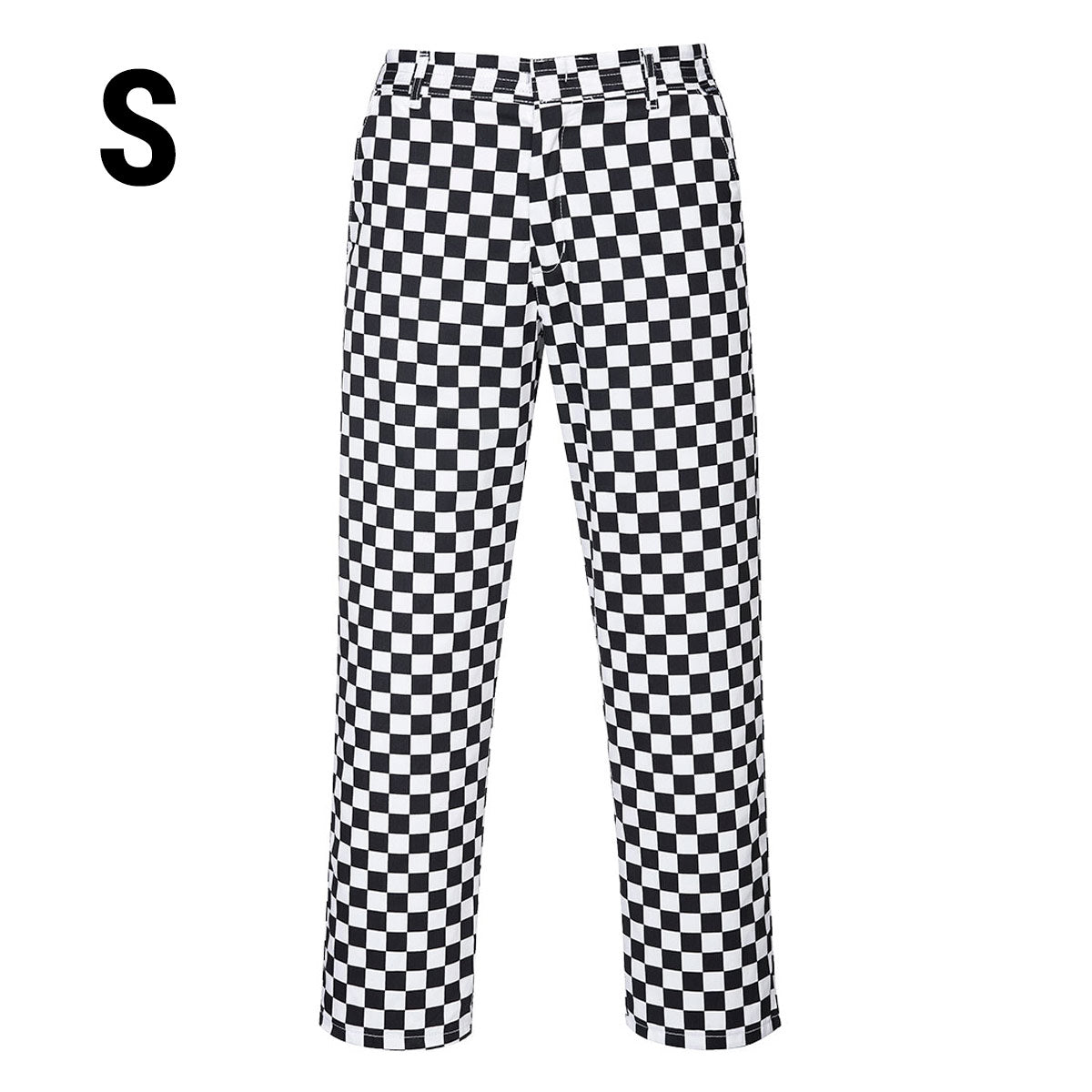 Unisex Cooking Pants - Black / White - Size: S