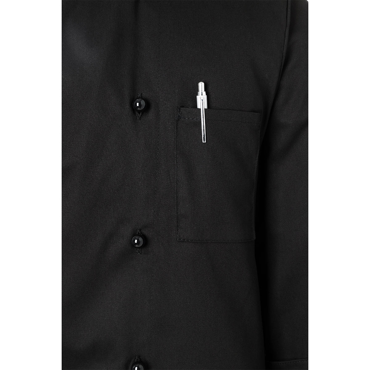 (6 pieces) Karlowsky Chef's Basic Jacket - Black - Size: XXL